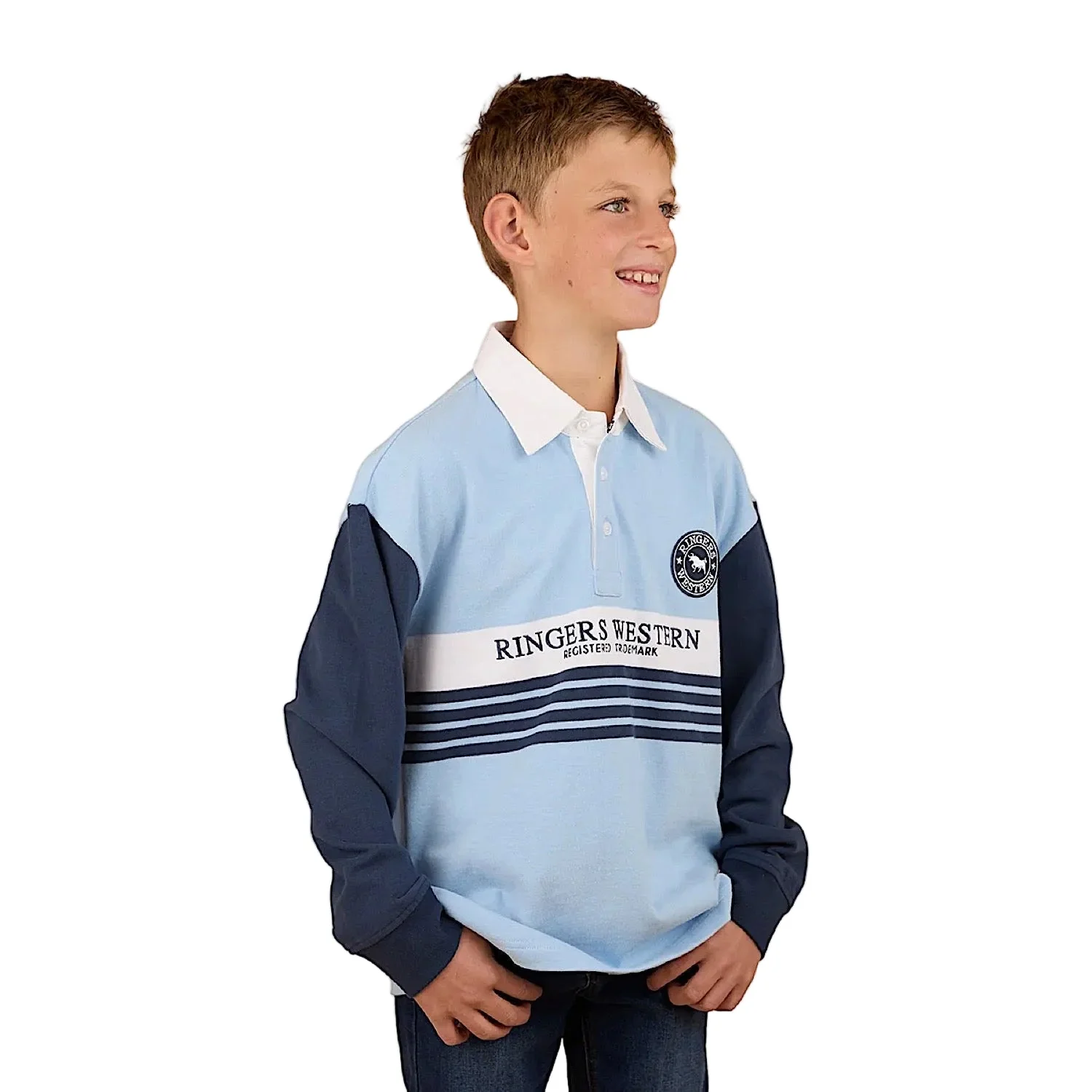 Ringers Western Kid's Footy Roo Rugby Jersey - Blue - Image 2