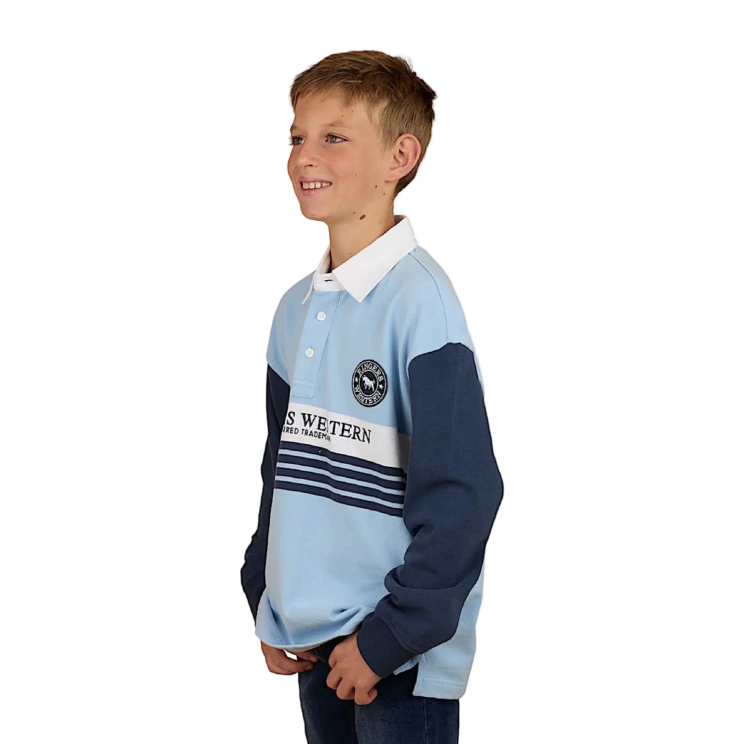Ringers Western Kid's Footy Roo Rugby Jersey - Blue - Image 3