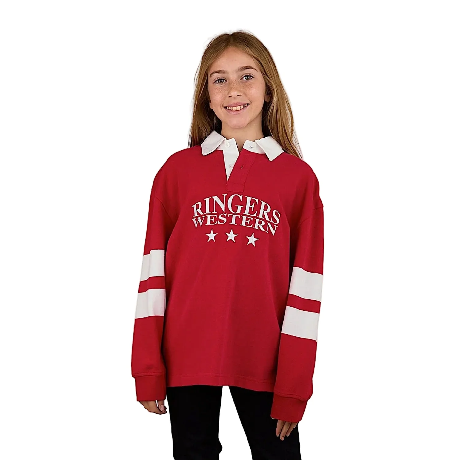Ringers Western Kid's Mascot Rugby - White/Red
