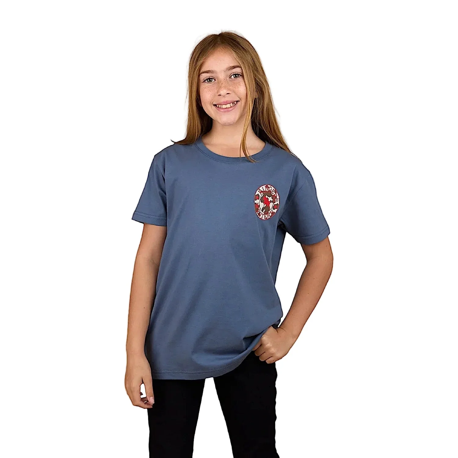 Ringers Western Kid's Signature Bull Classic Fit T-Shirt - Slate Blue
