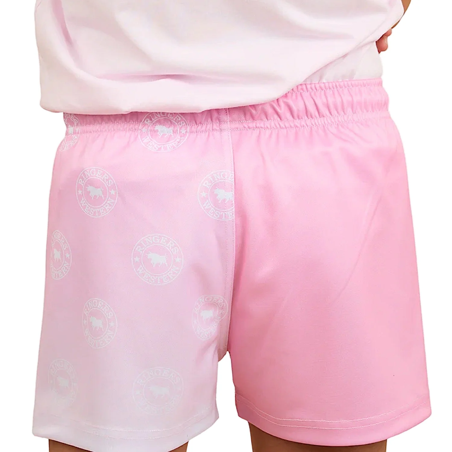 Ringers Western Kid's Signature Bull Footy Short - Pink - Image 2