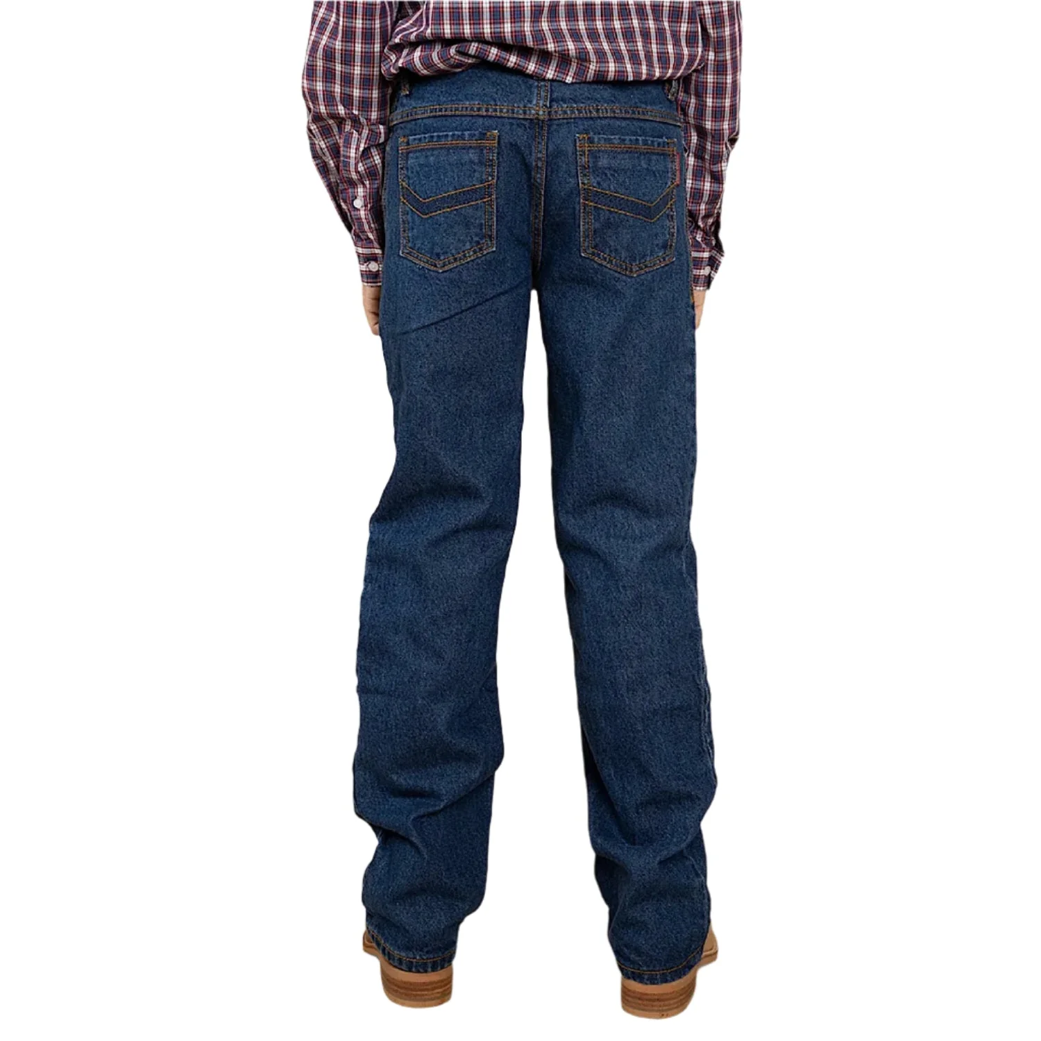 Ringers Western Kid's Southwest Relaxed Fit Jean - Mid Wash Blue - Image 3