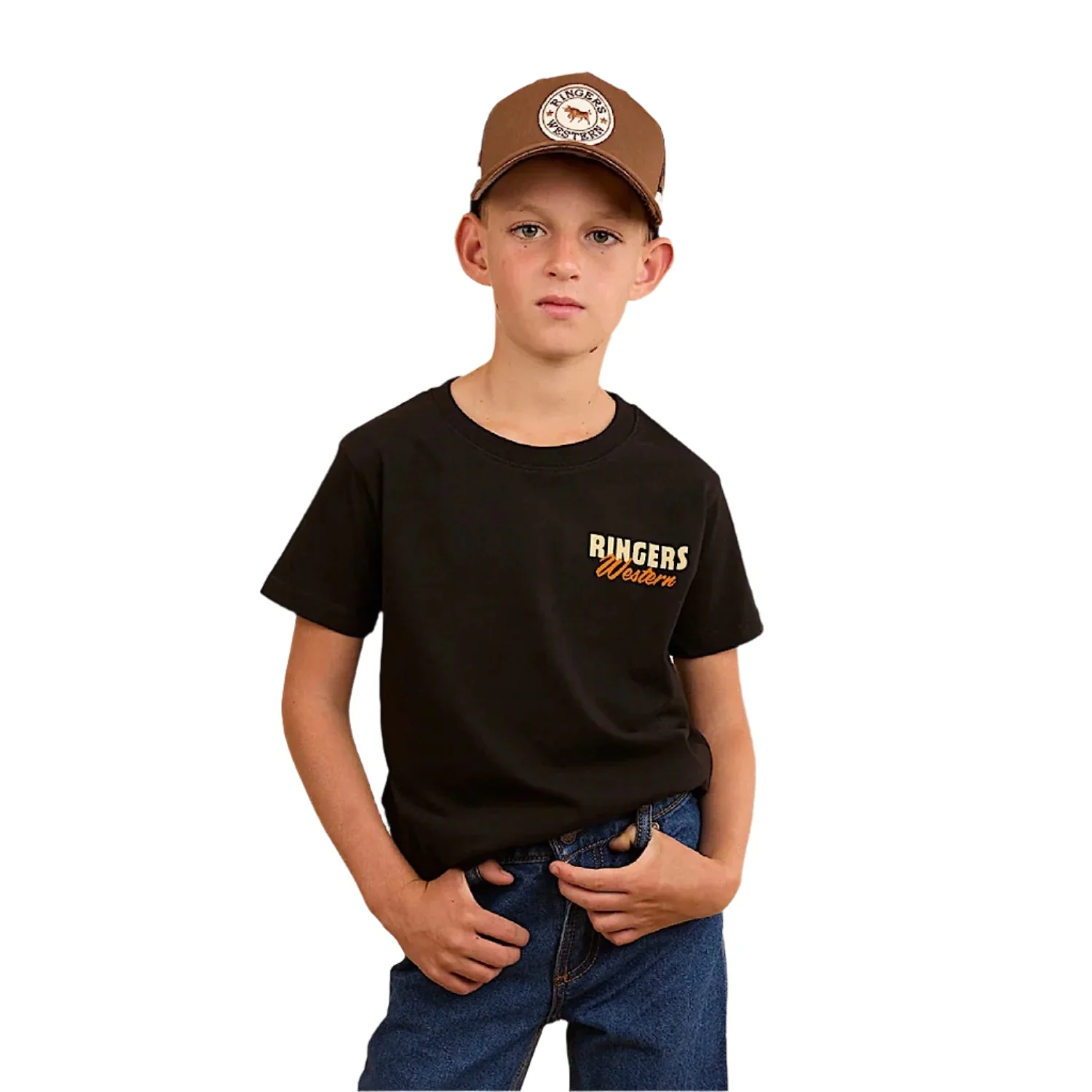 Ringers Western Kid's Truck Yeah Classic Fit T-Shirt - Black - Image 2
