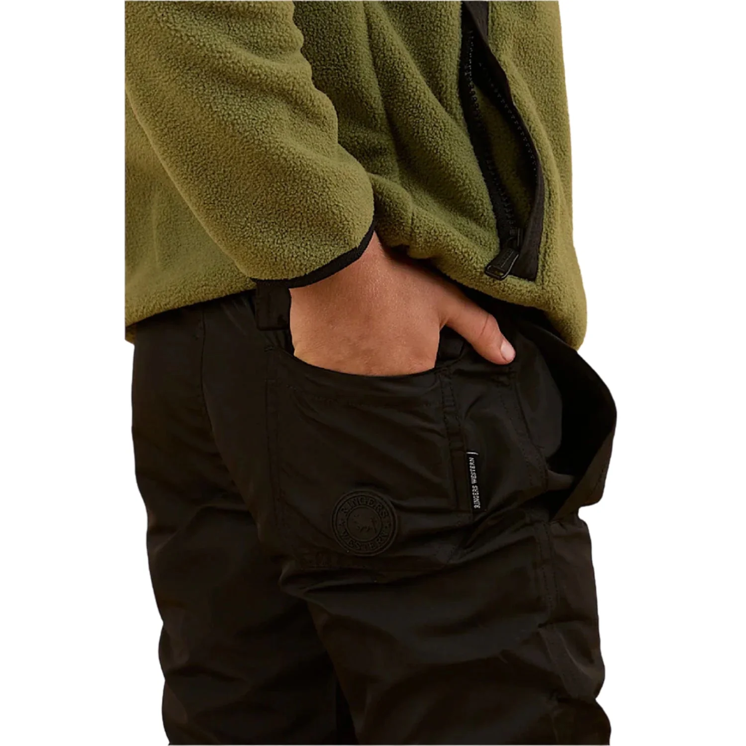 Ringers Western Kid's Winton Trackpant - Charcoal - Image 3