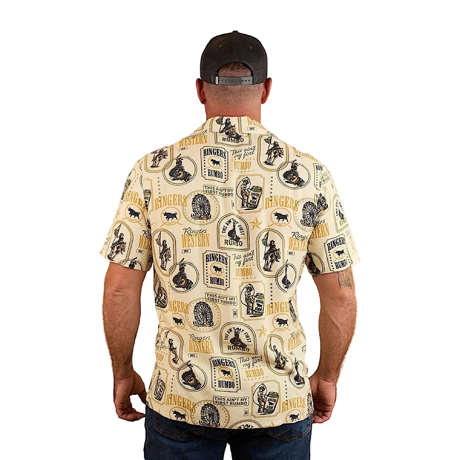 Ringers Western Men's Aint My First Rumbo Pub Shirt - Off White - Image 2