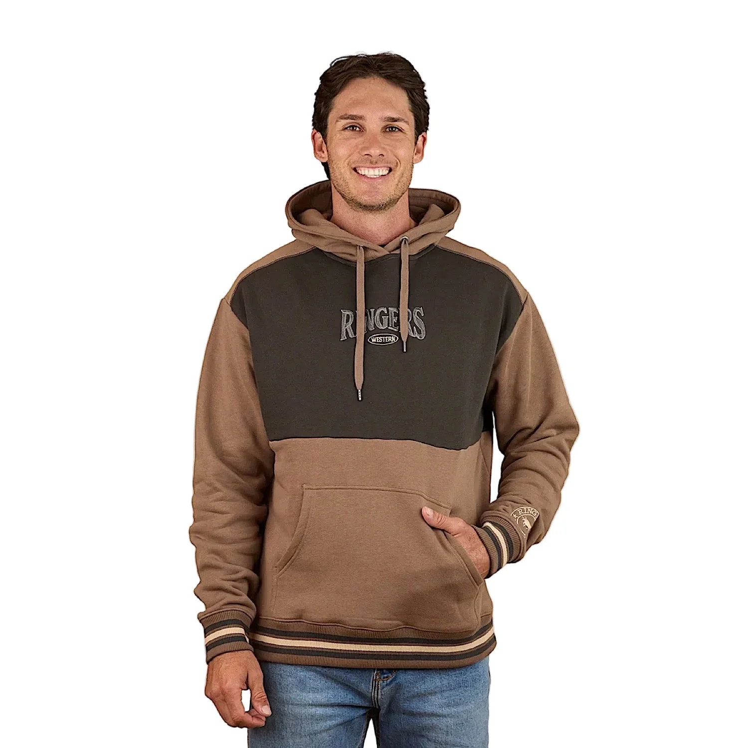 Ringers Western Men's Barrow Creek Pullover Hoodie - Mushroom