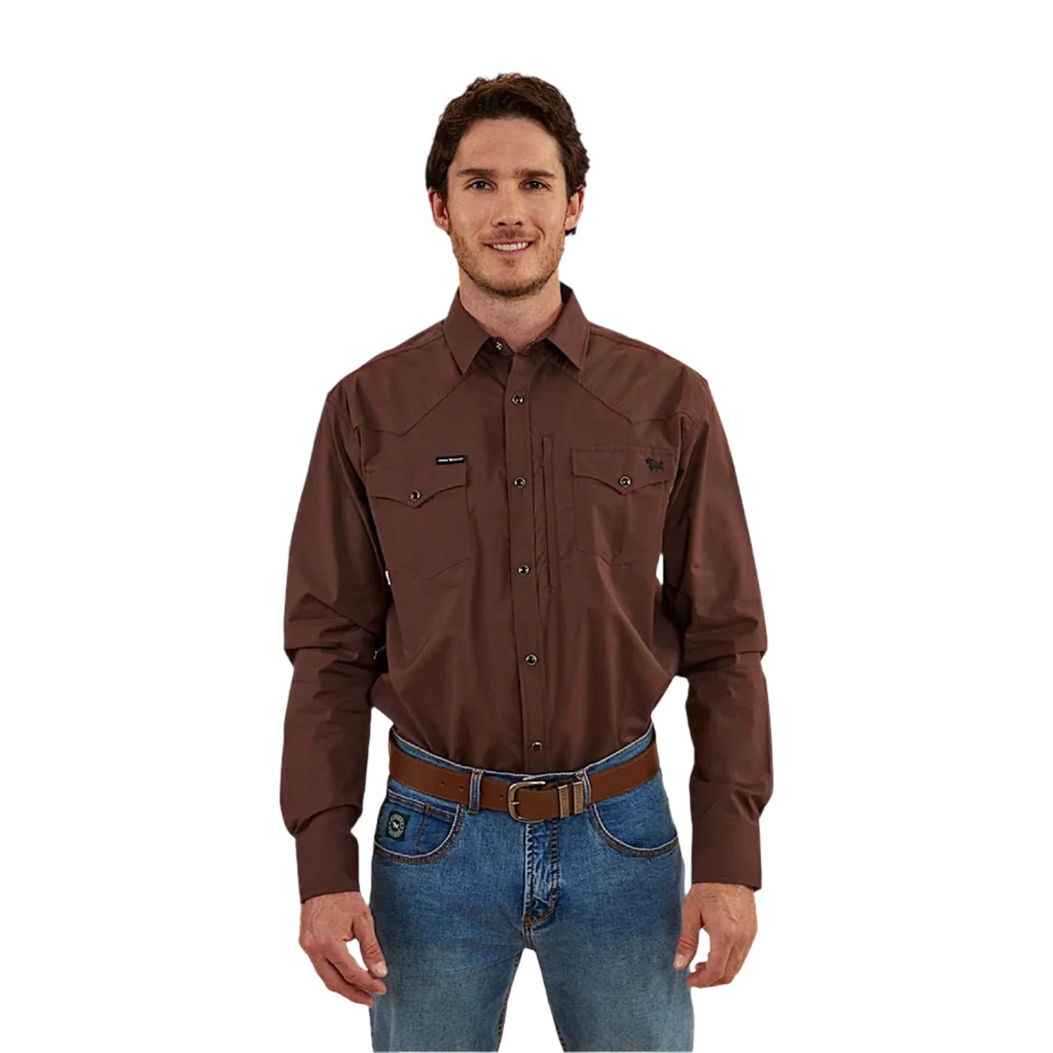 Ringers Western Men's Dillinger Western Shirt - Chocolate