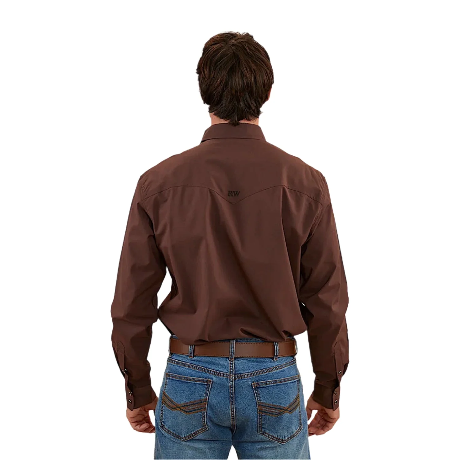 Ringers Western Men's Dillinger Western Shirt - Chocolate - Image 2
