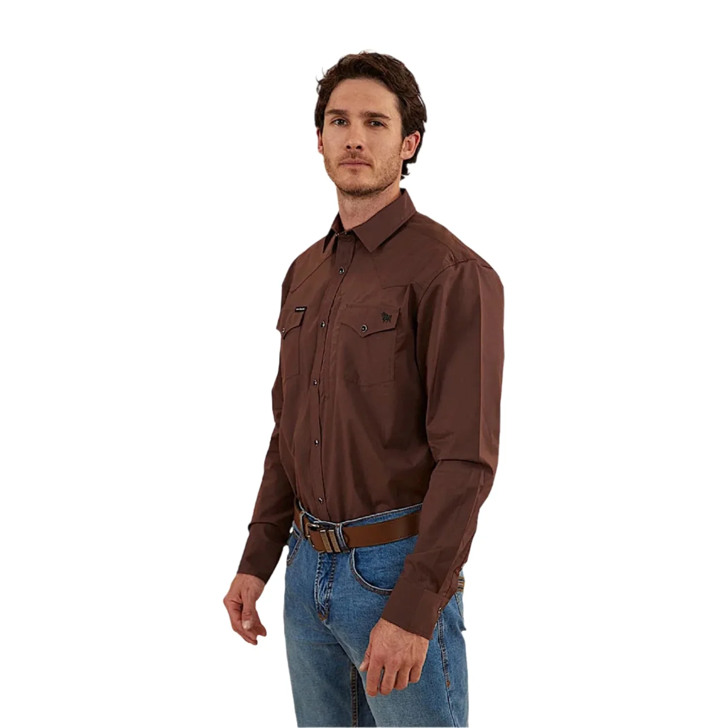Ringers Western Men's Dillinger Western Shirt - Chocolate - Image 4