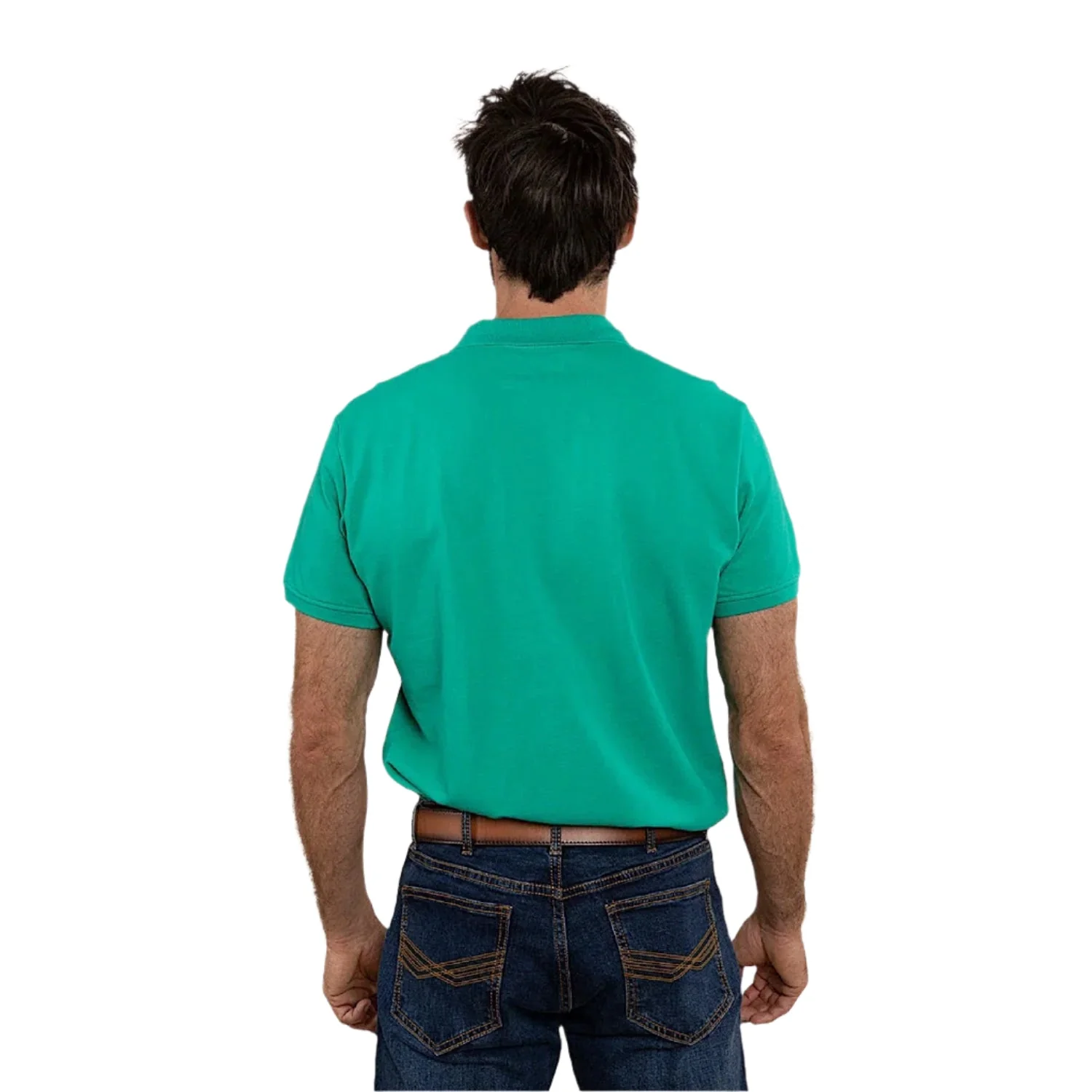Ringers Western Men's Essential Polo - Green - Image 2