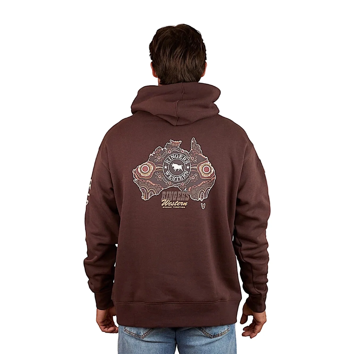 Ringers Western Men's Garbala Oversized Hoodie - Dark Chocolate