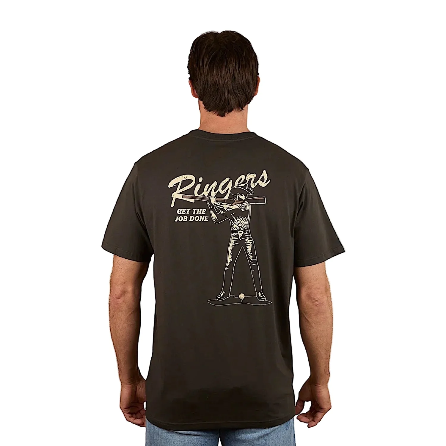 Ringers Western Men's Get The Job Done Loose Fit T-Shirt - Charcoal