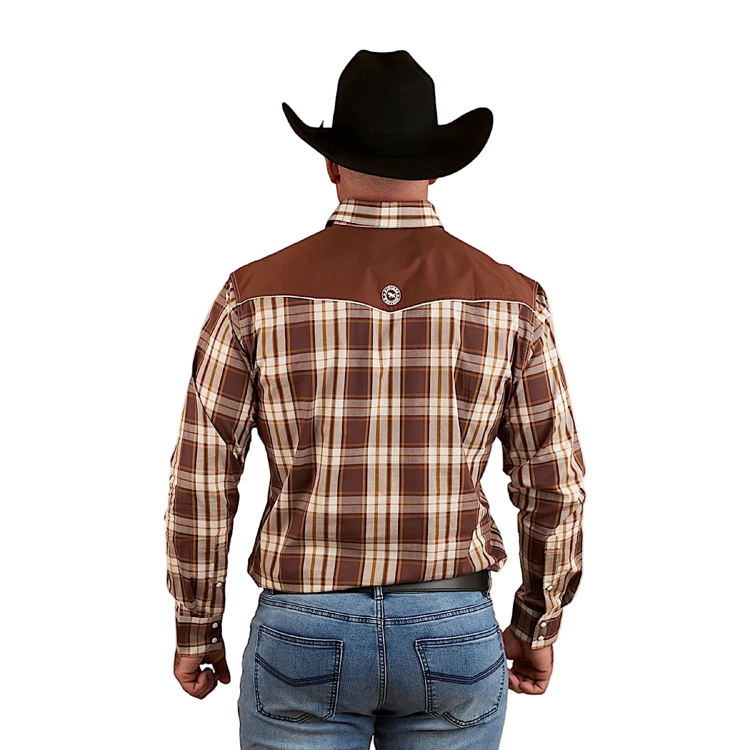 Ringers Western Men's Hamersley Western Shirt - Chocolate - Image 2