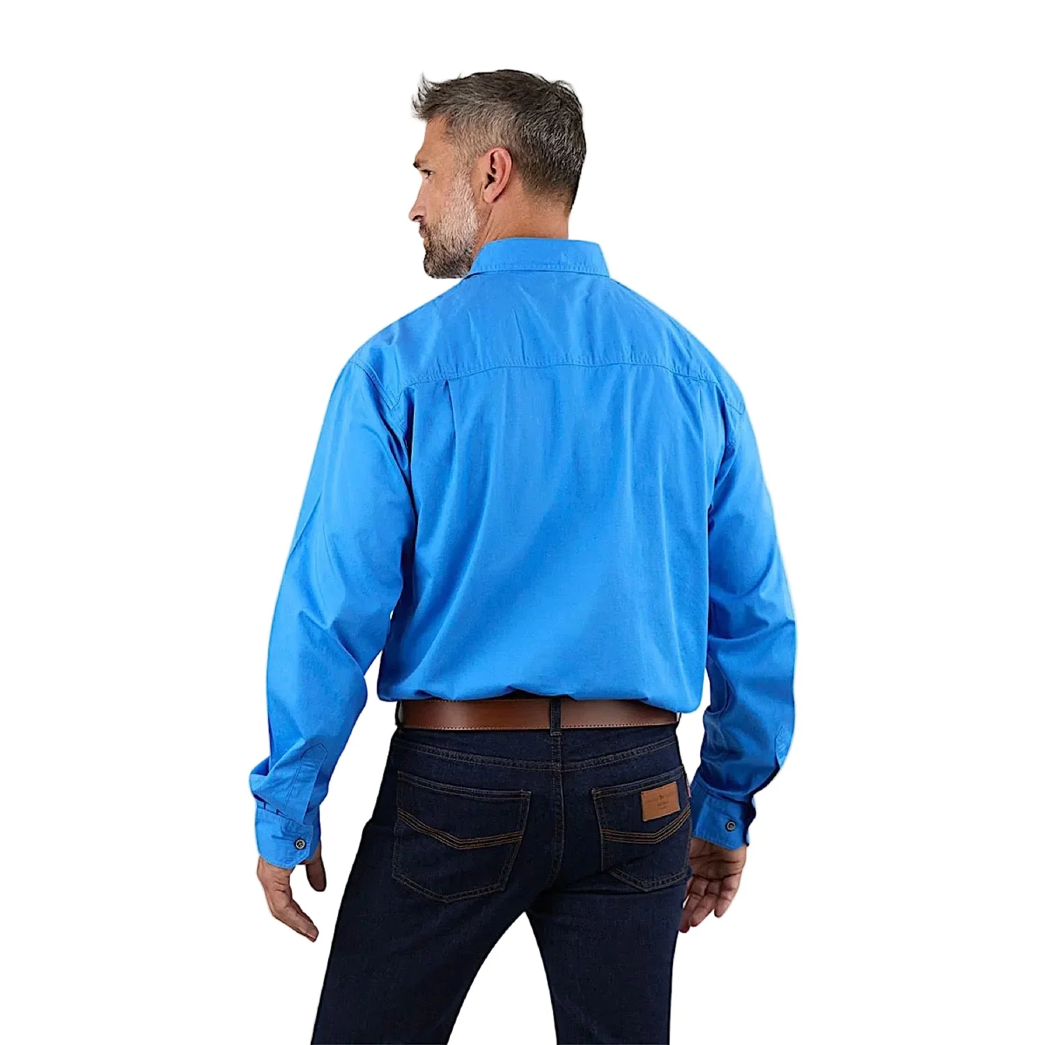 Ringers Western Men's King River Full Button Work Shirt - Blue - Image 2