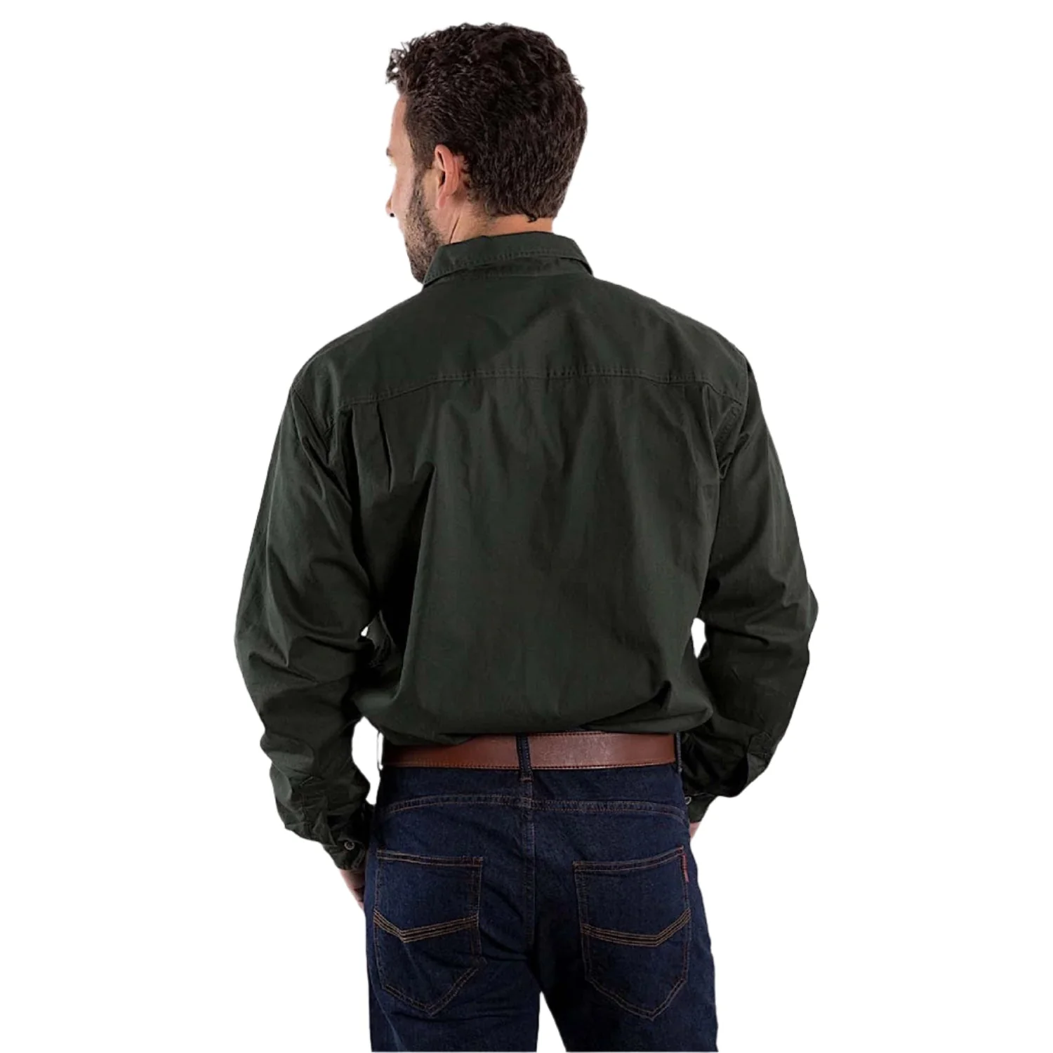 Ringers Western Men's King River Full Button Work Shirt - Cargo Khaki - Image 2