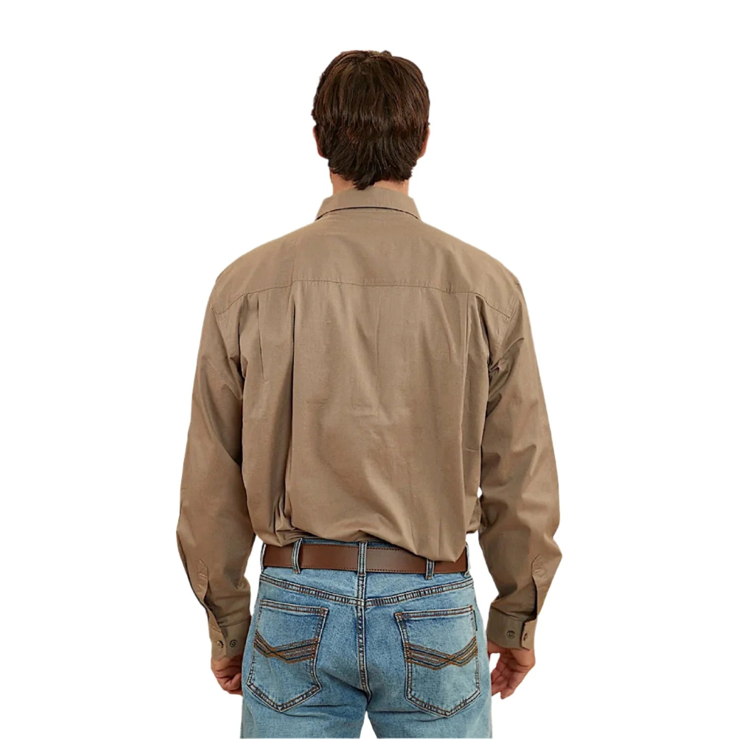 Ringers Western Men's King River Full Button Work Shirt - Mushroom - Image 2