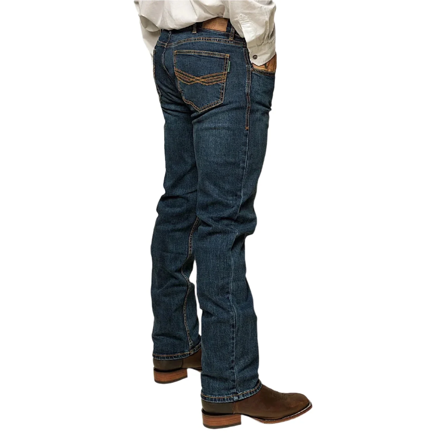 Ringers Western Men's Muster Slim Straight Fit Jean - Dark Wash Blue - Image 3