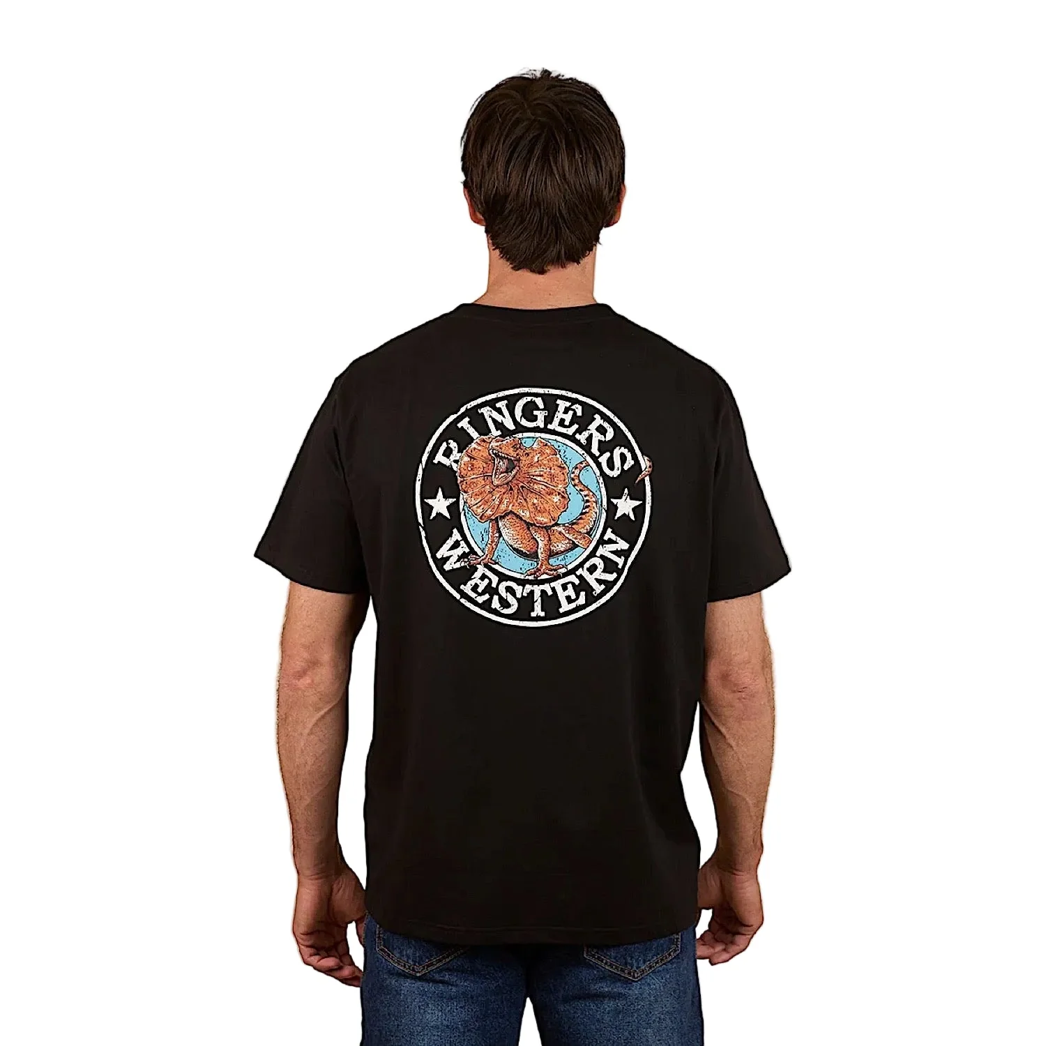Ringers Western Men's Outta Towner Loose Fit T-Shirt - Black