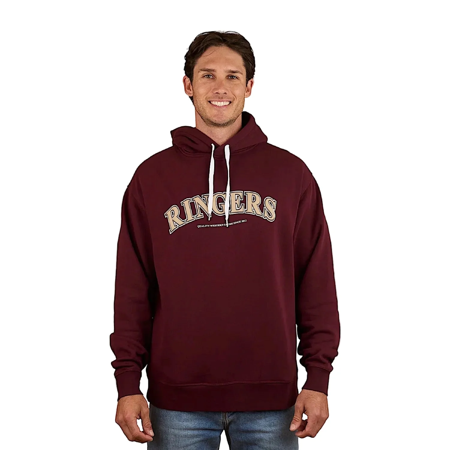 Ringers Western Men's Princeton Hoodie - Washed Cabernet