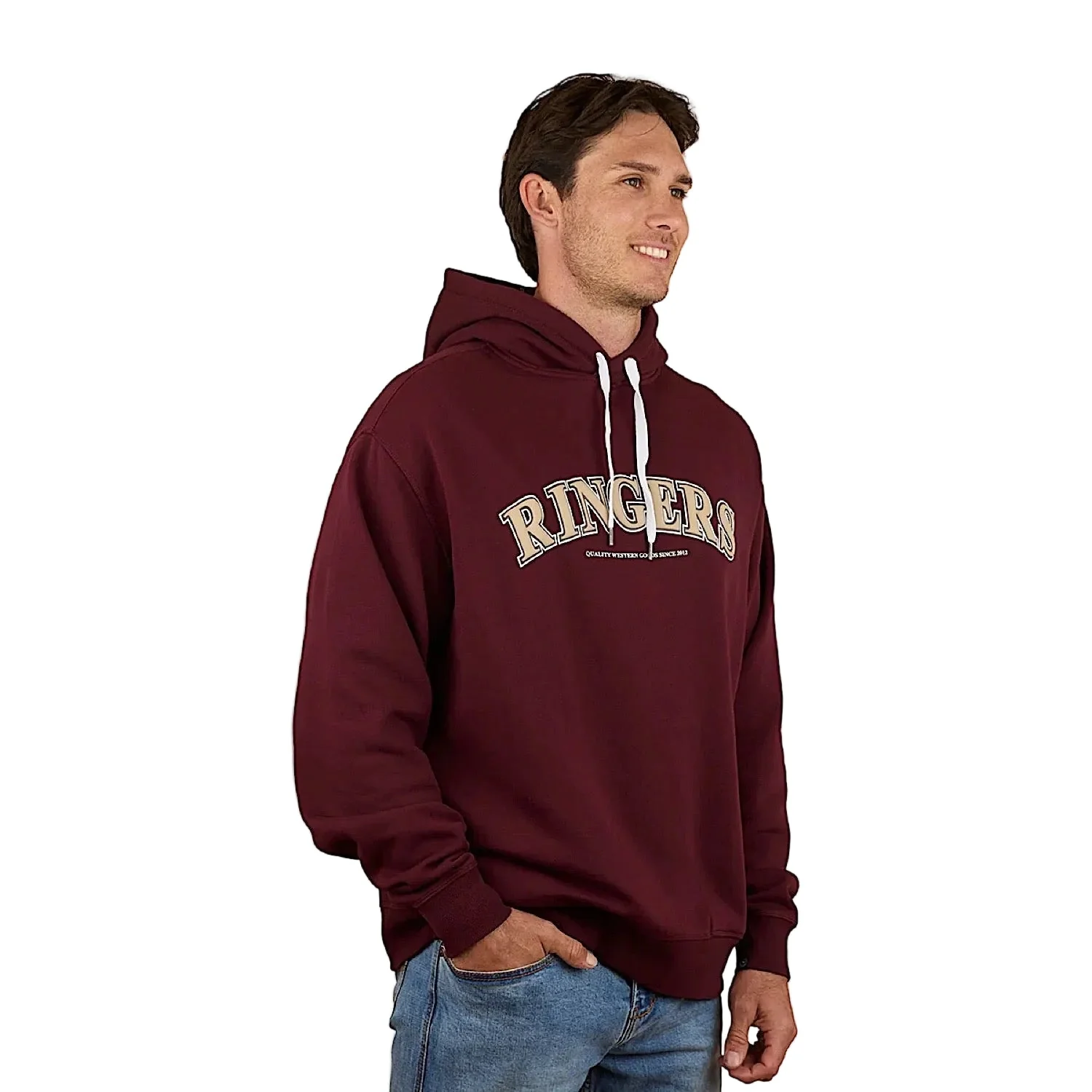 Ringers Western Men's Princeton Hoodie - Washed Cabernet - Image 2