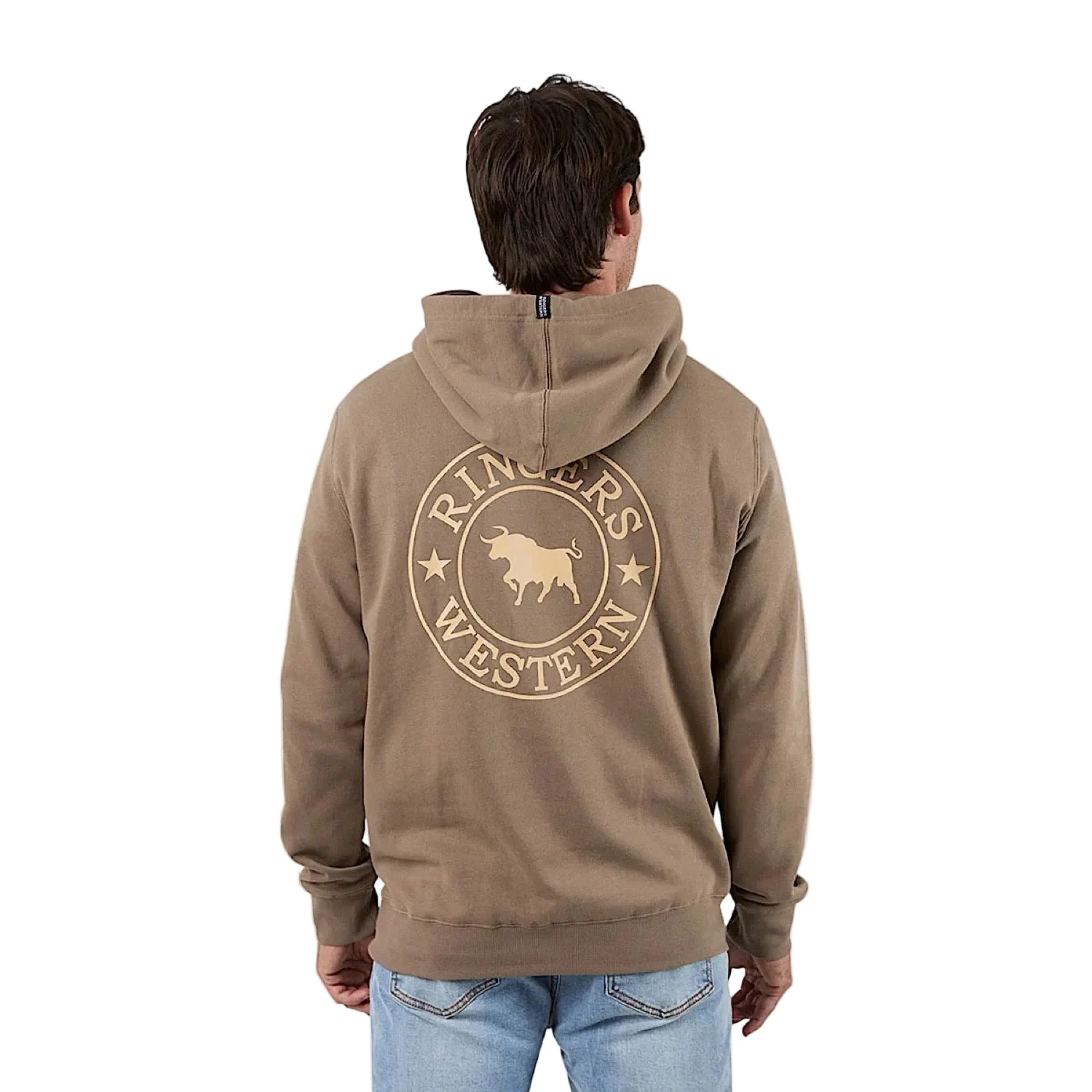 Ringers Western Men's Signature Bull Pullover Hoodie - Mushroom