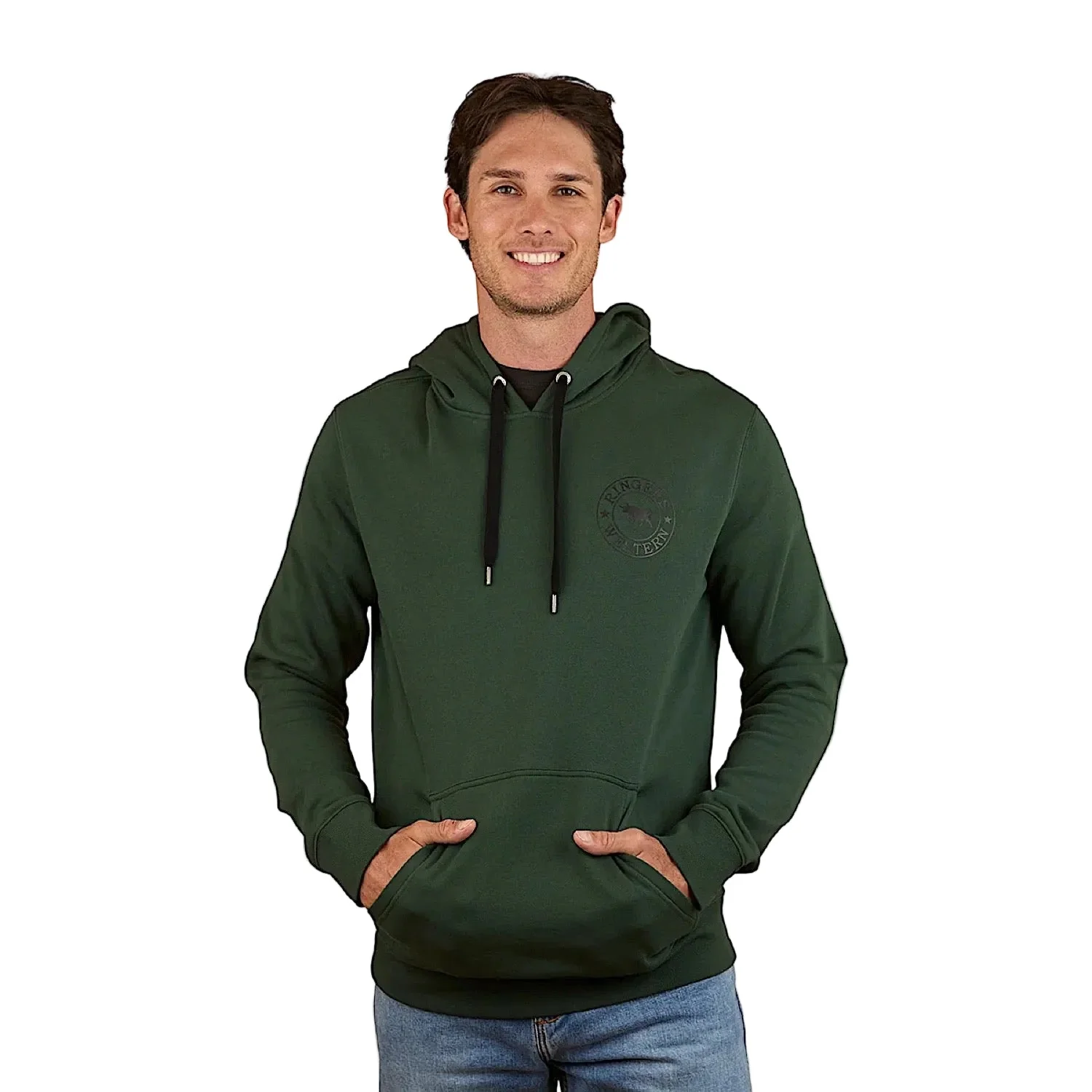 Ringers Western Men's Signature Bull Pullover Hoodie - Pine