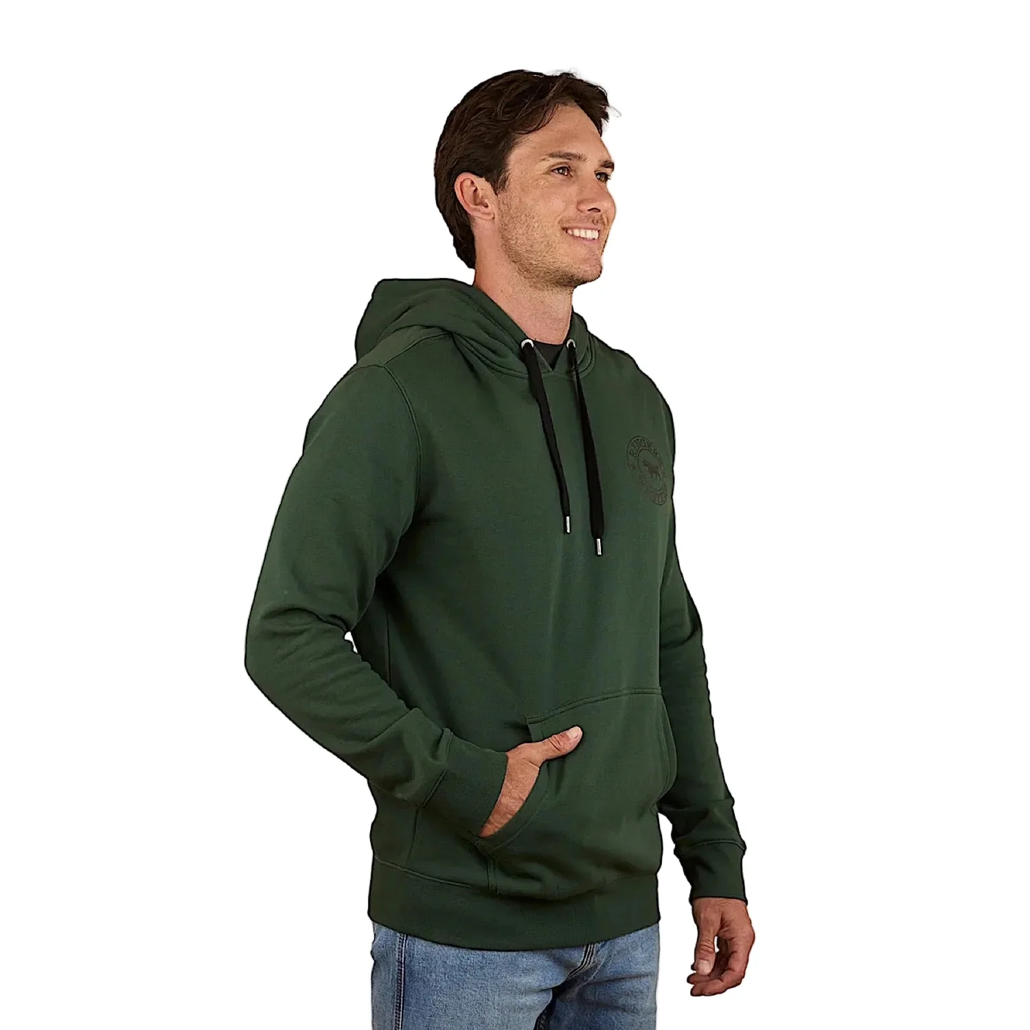 Ringers Western Men's Signature Bull Pullover Hoodie - Pine - Image 2