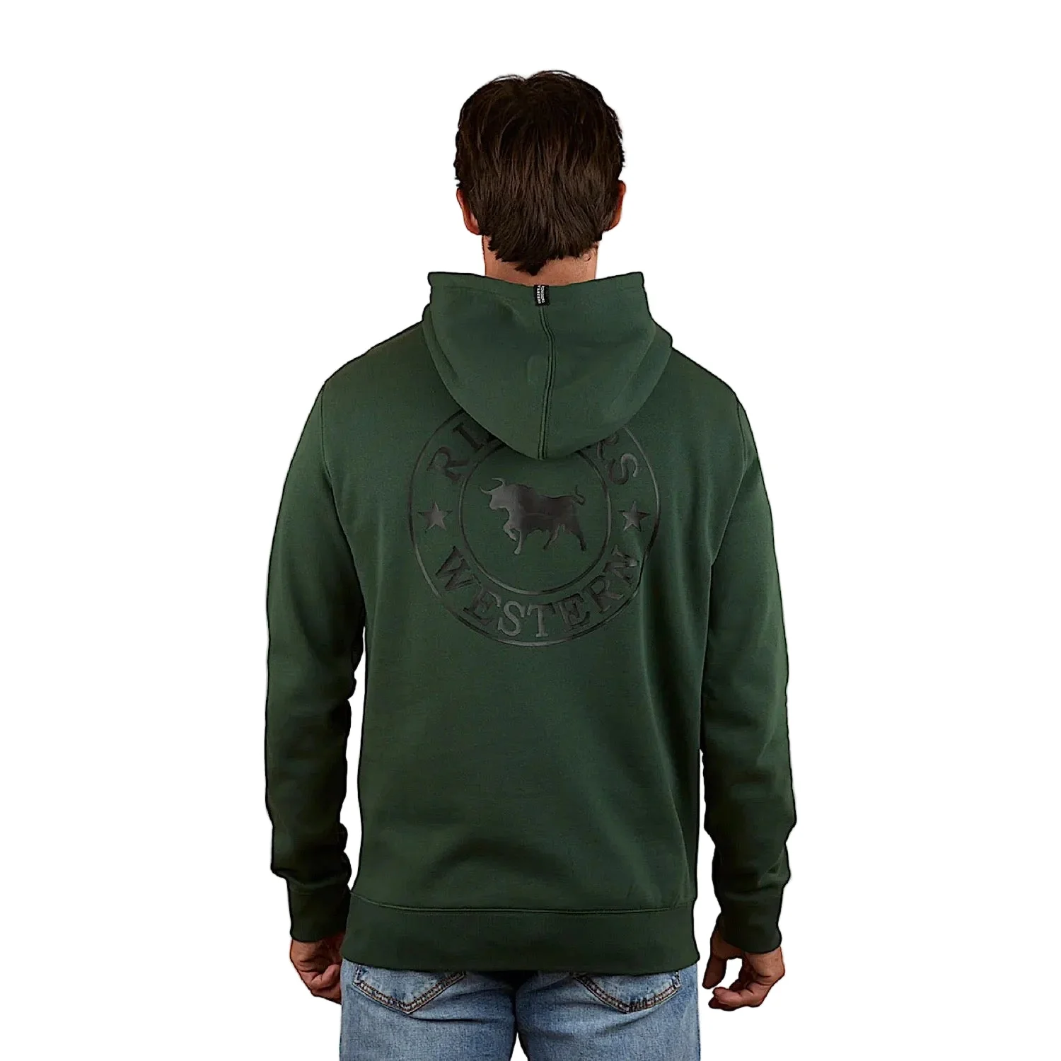 Ringers Western Men's Signature Bull Pullover Hoodie - Pine - Image 3