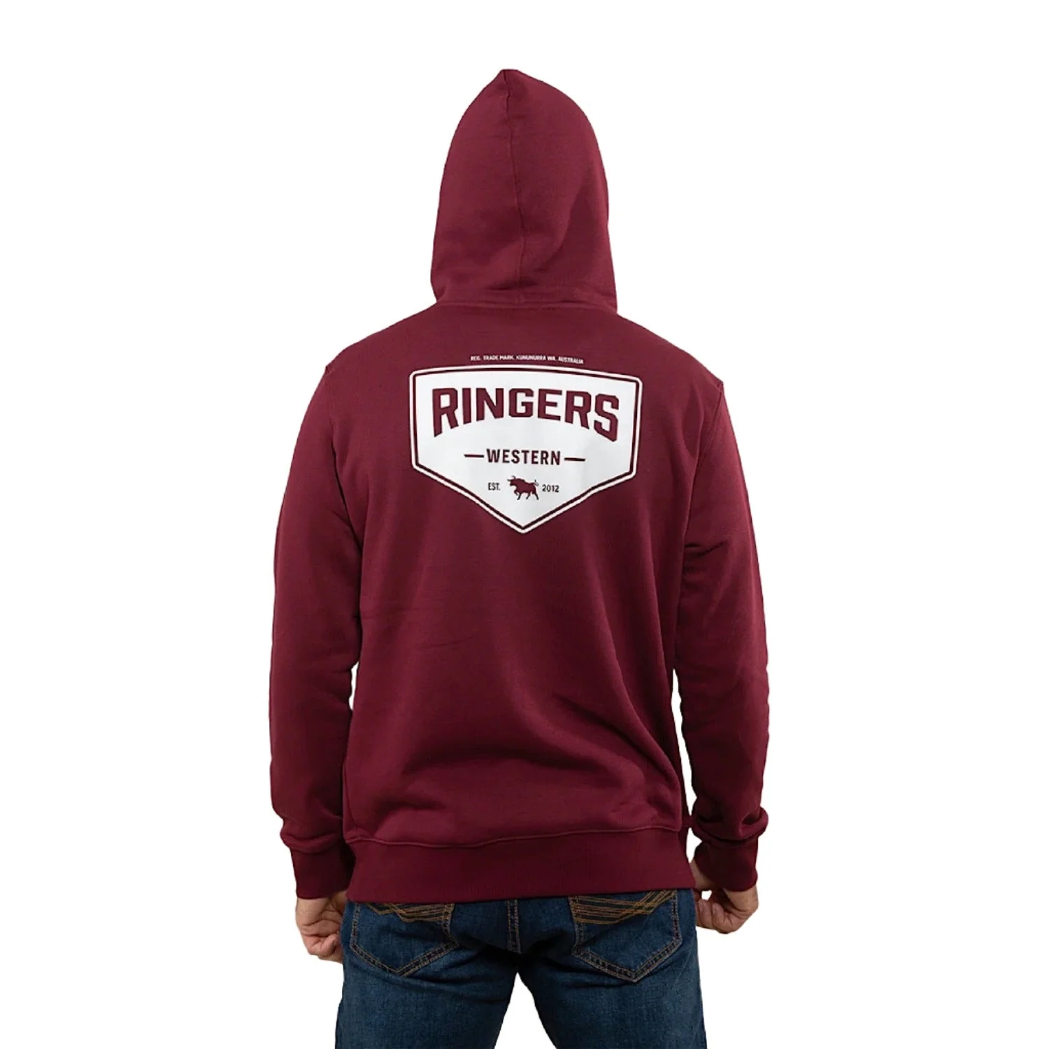 Ringers Western Men's Squadron Hoodie - Burgundy - Image 3