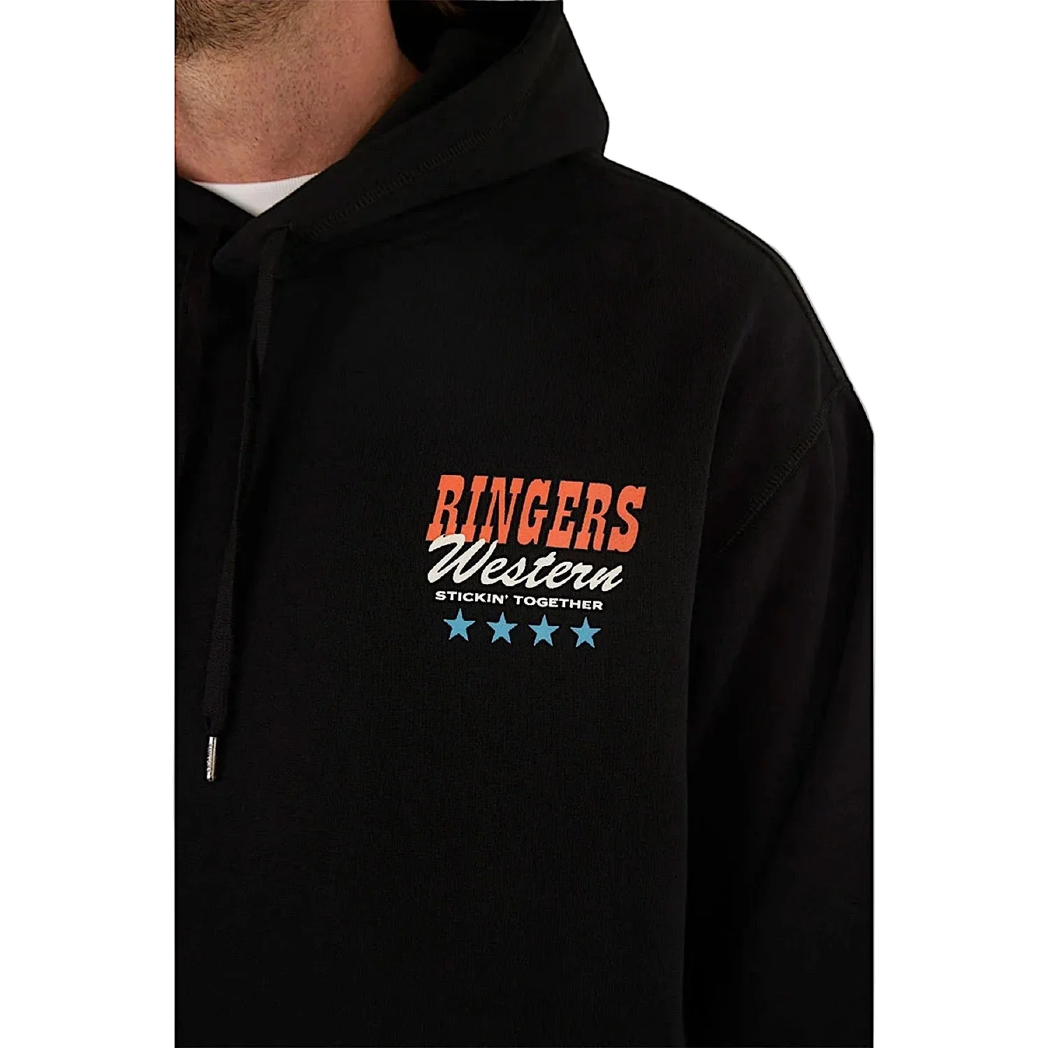 Ringers Western Men's Stickin Together Hoodie - Black - Image 3