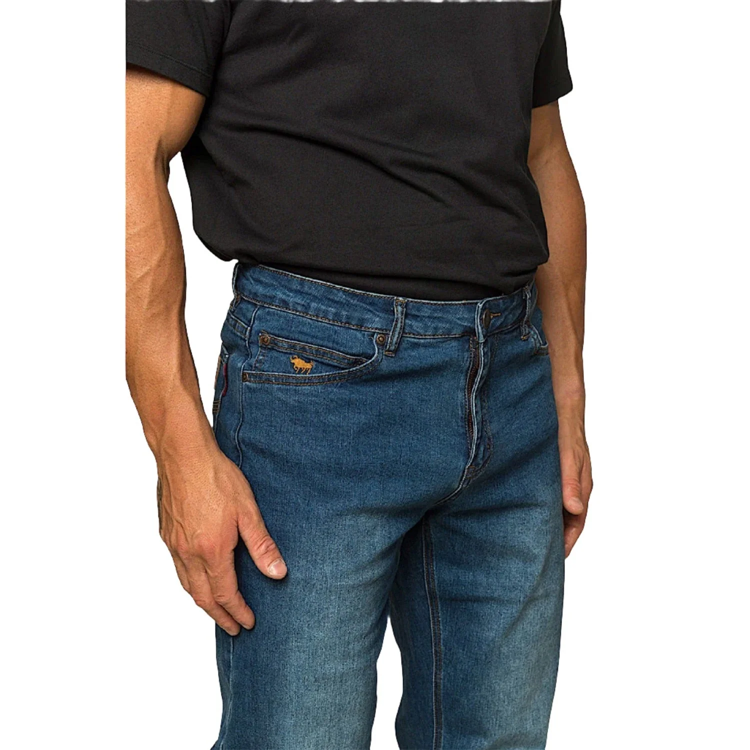 Ringers Western Men's Sturt Relaxed Leg Jean - Mid Blue - Image 5