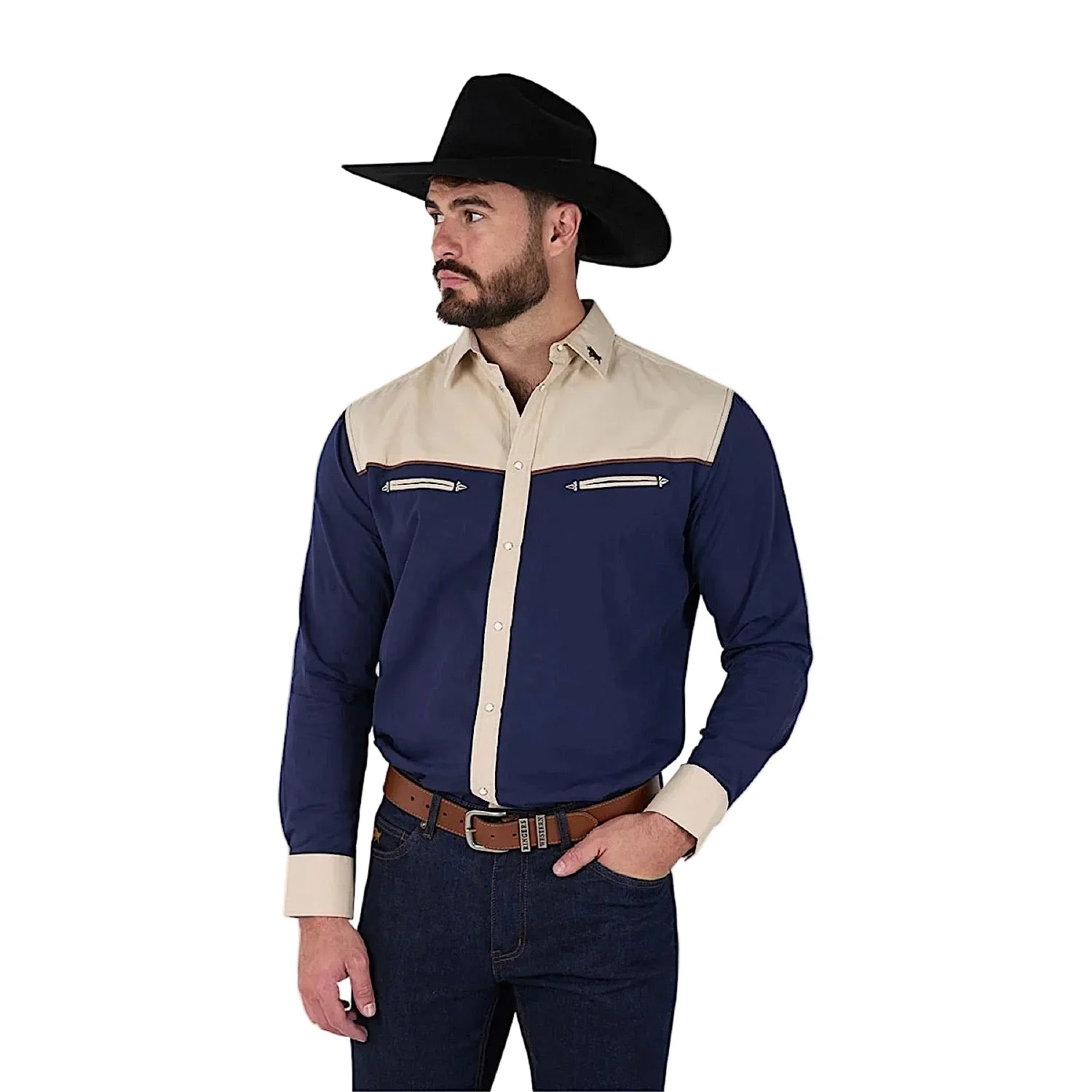 Ringers Western Men's Western Shirt - Navy