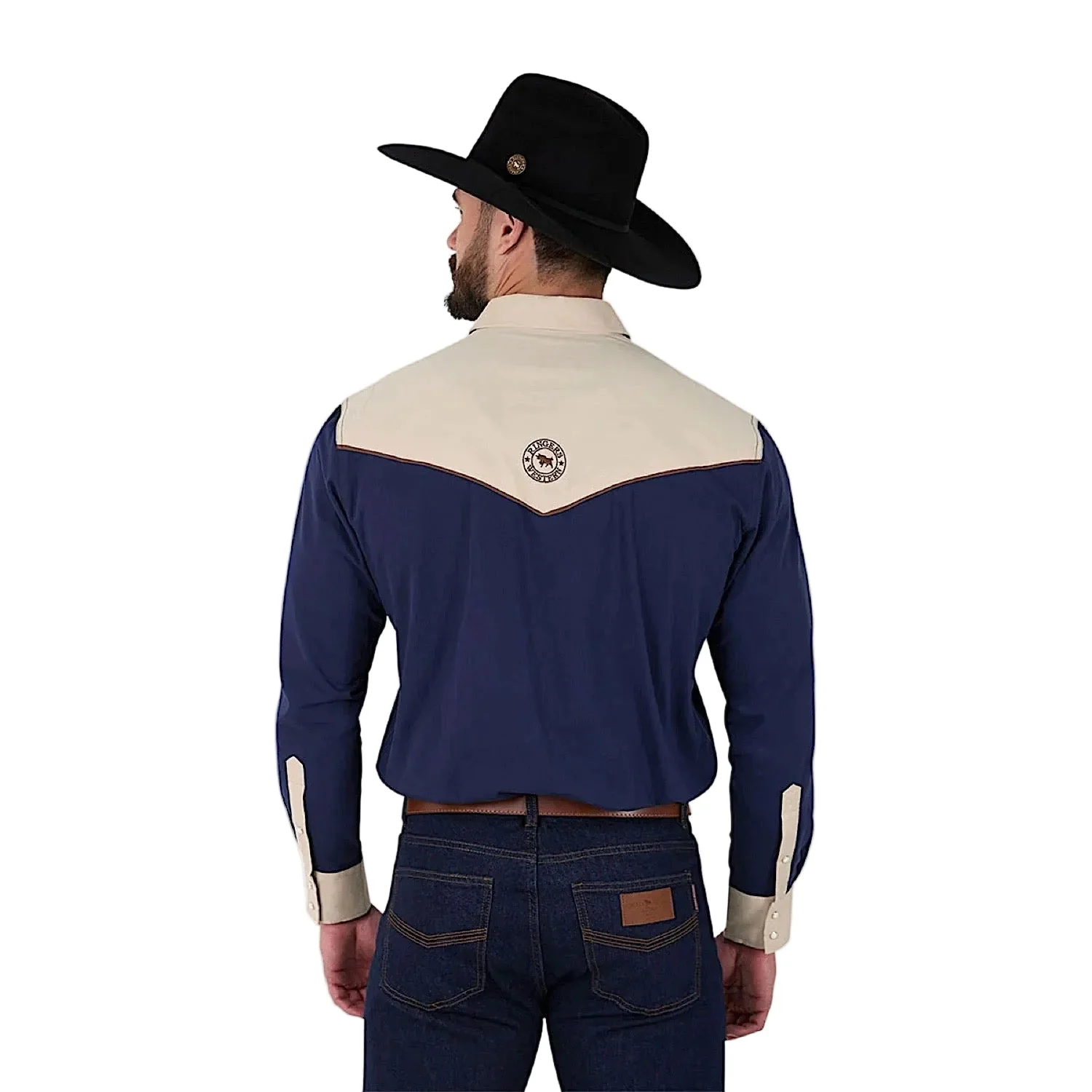 Ringers Western Men's Western Shirt - Navy - Image 2