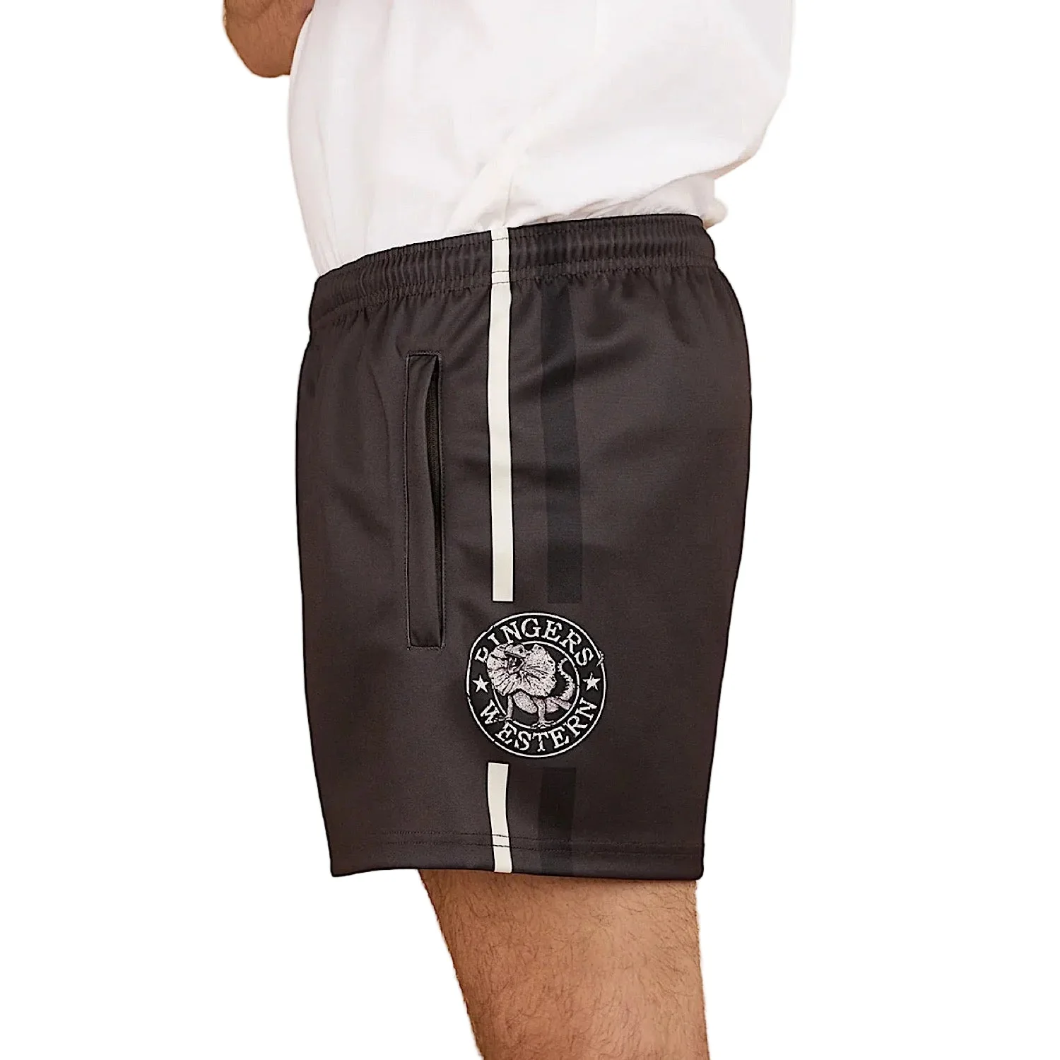 Ringers Western Outta Towner Footy Short - Charcoal - Image 3