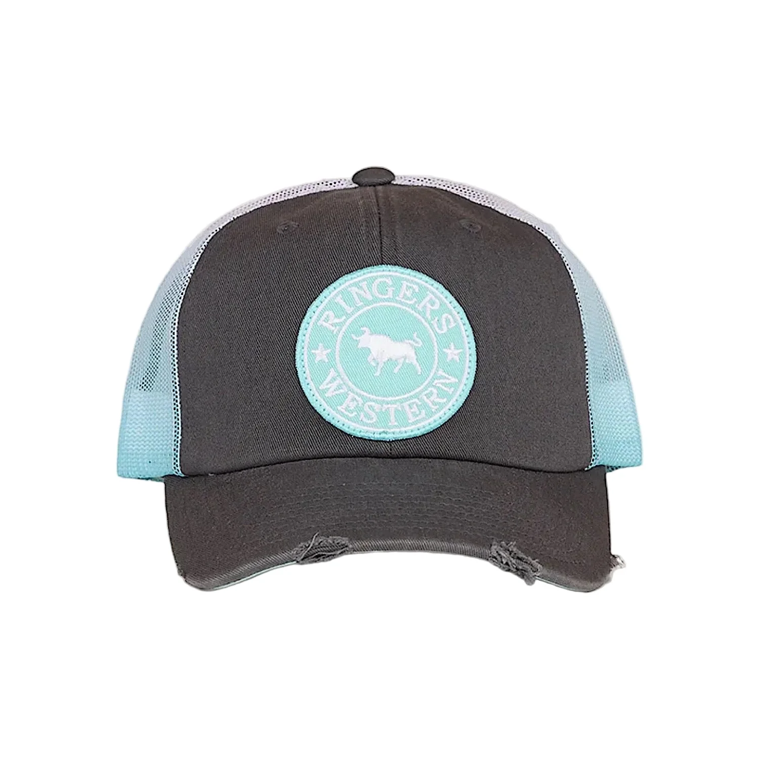 Ringers Western Quinn Trucker Cap - Charcoal/Mint