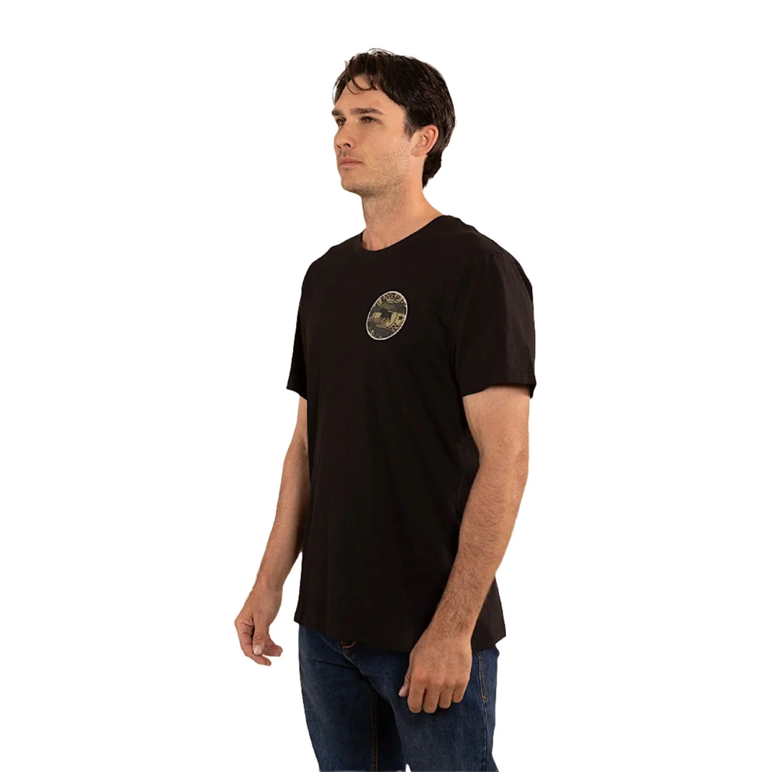 Ringers Western Men's Signature Bull Loose T-Shirt - Black/Camo - Image 3