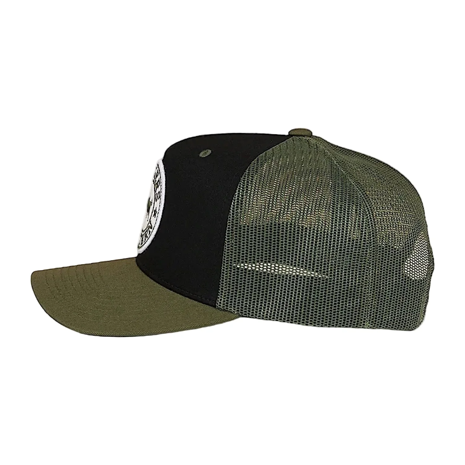 Ringers Western Signature Bull Trucker Cap - Army/Black - Image 3