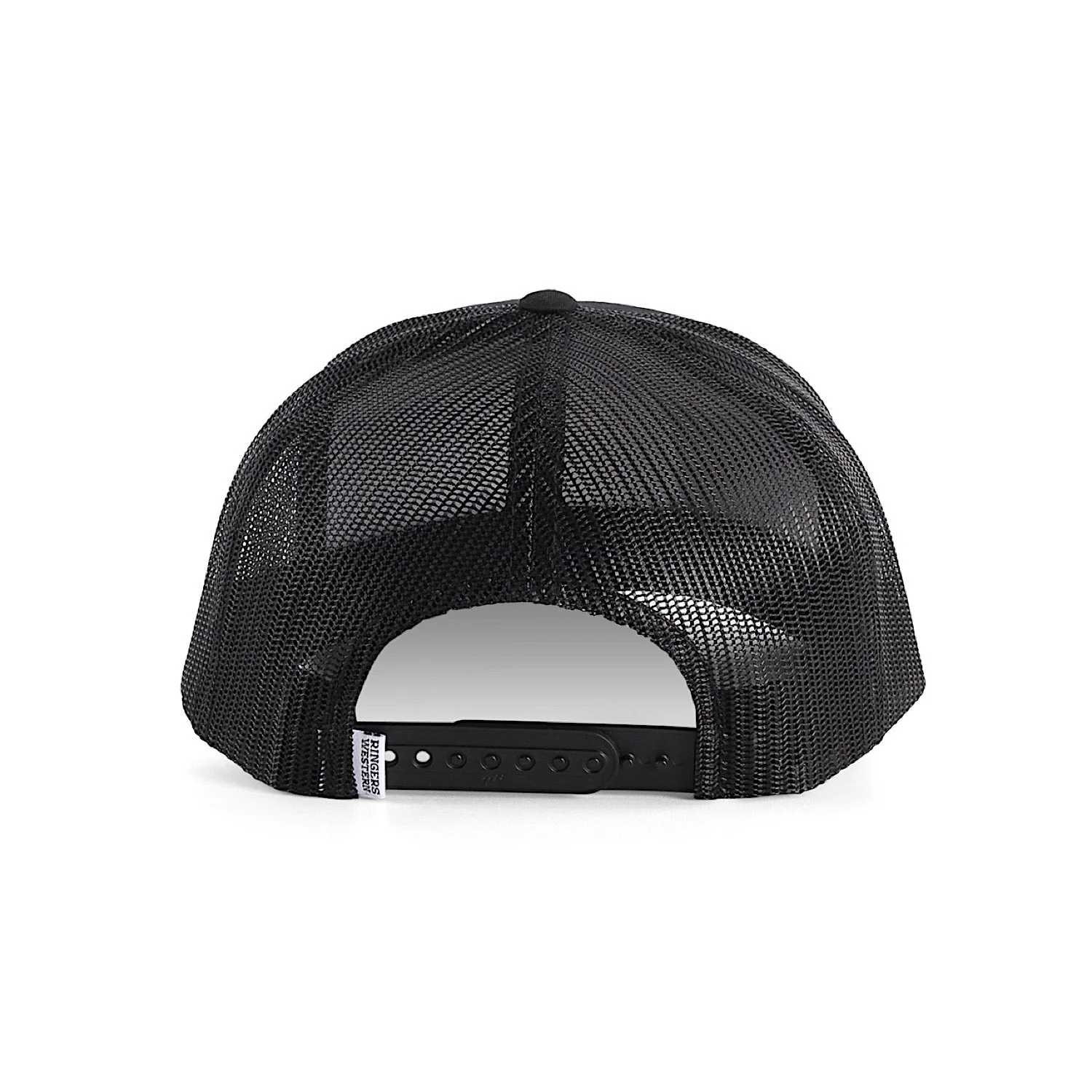 Ringers Western Signature Bull Trucker Cap - Black with Black & White Patch - Image 3