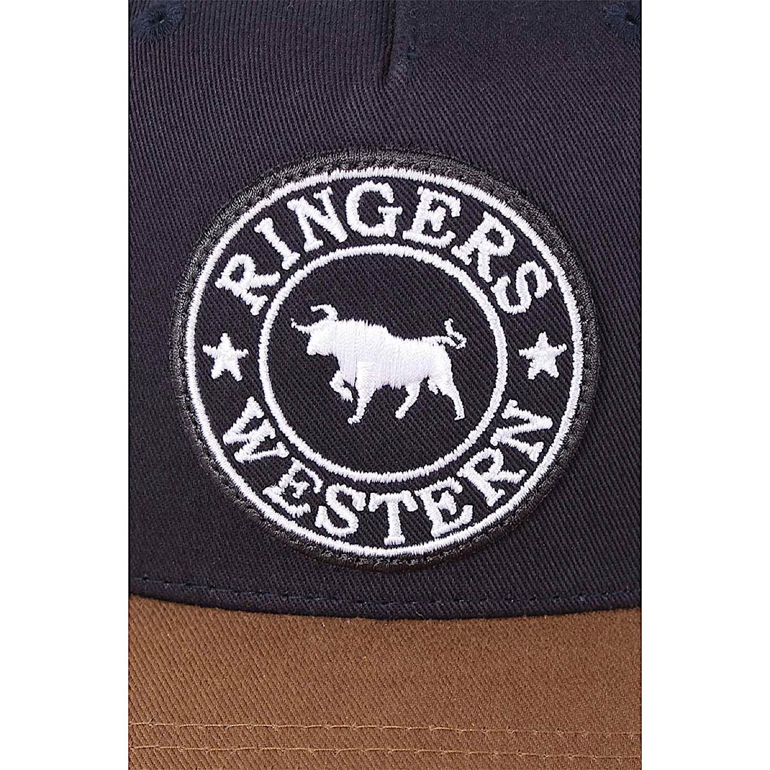 Ringers Western Signature Bull Trucker Cap - Dark Navy/Clay - Image 4