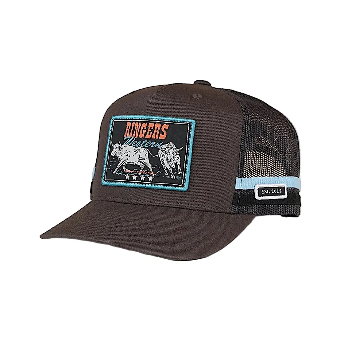 Ringers Western Stickin Together Deep Fit Trucker Cap - Charcoal/Blue