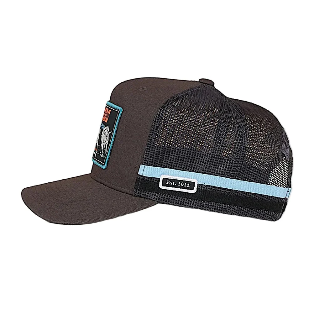 Ringers Western Stickin Together Deep Fit Trucker Cap - Charcoal/Blue - Image 2