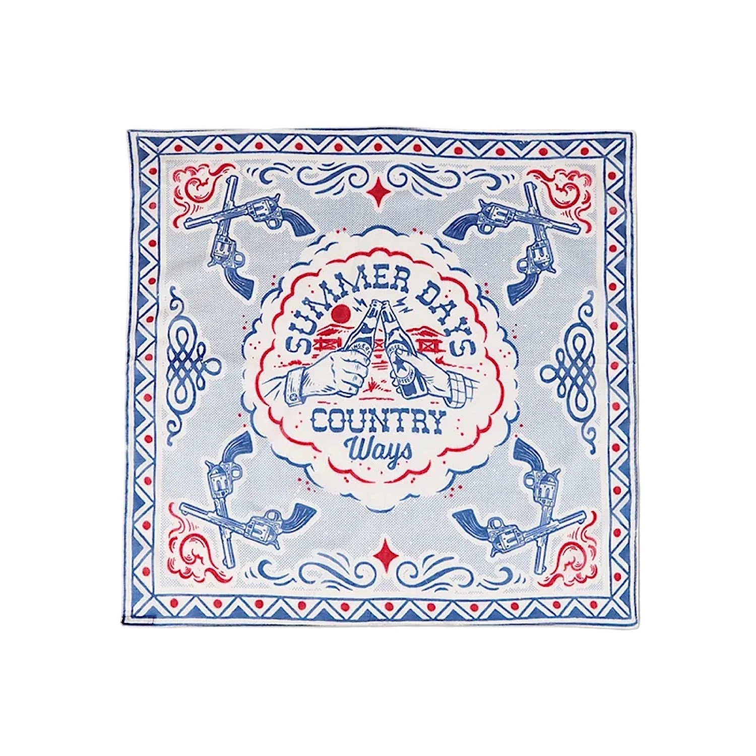 Ringers Western Summer Days Bandana Scarf - White