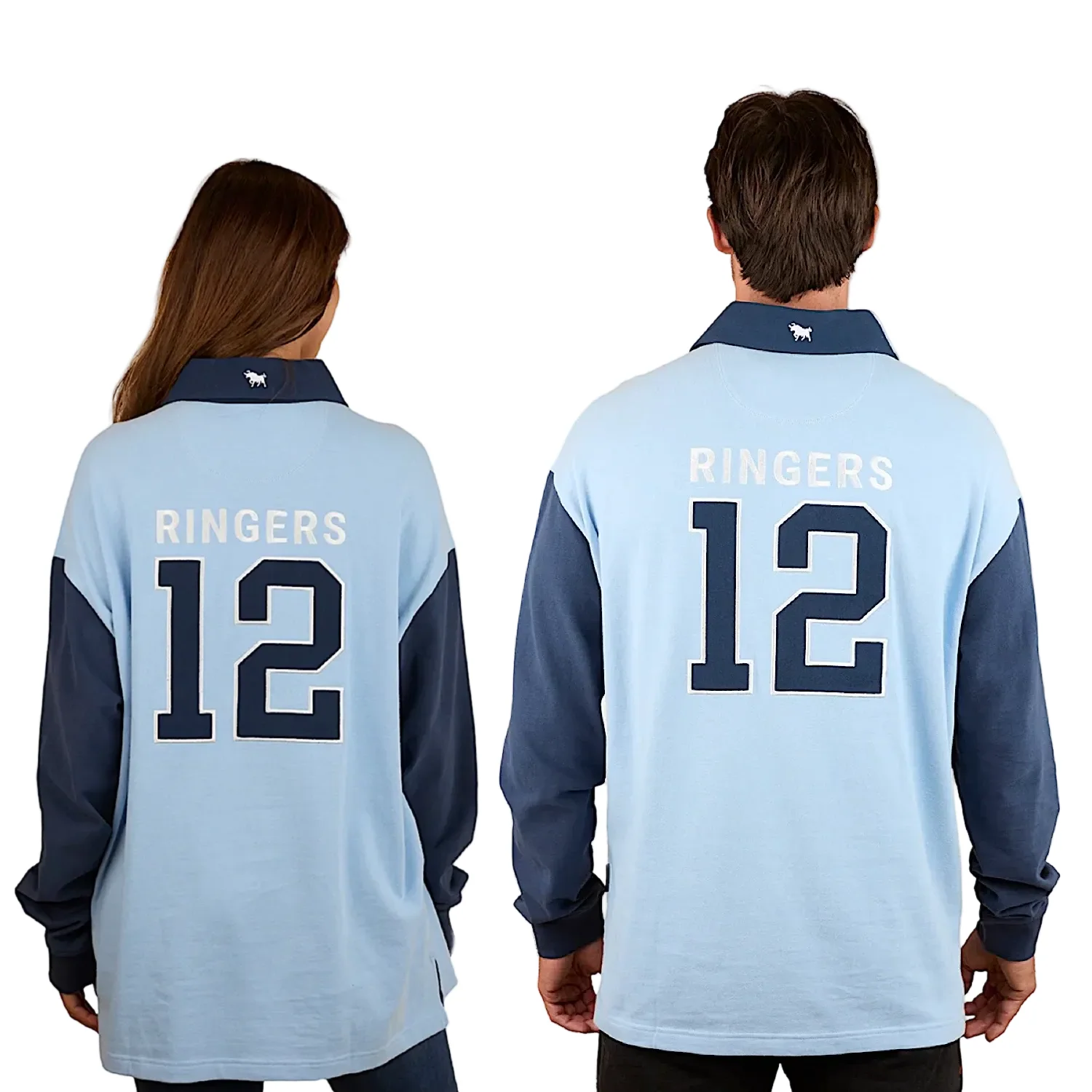 Ringers Western Unisex Stadium Oversized Rugby Jersey - Blue - Image 2