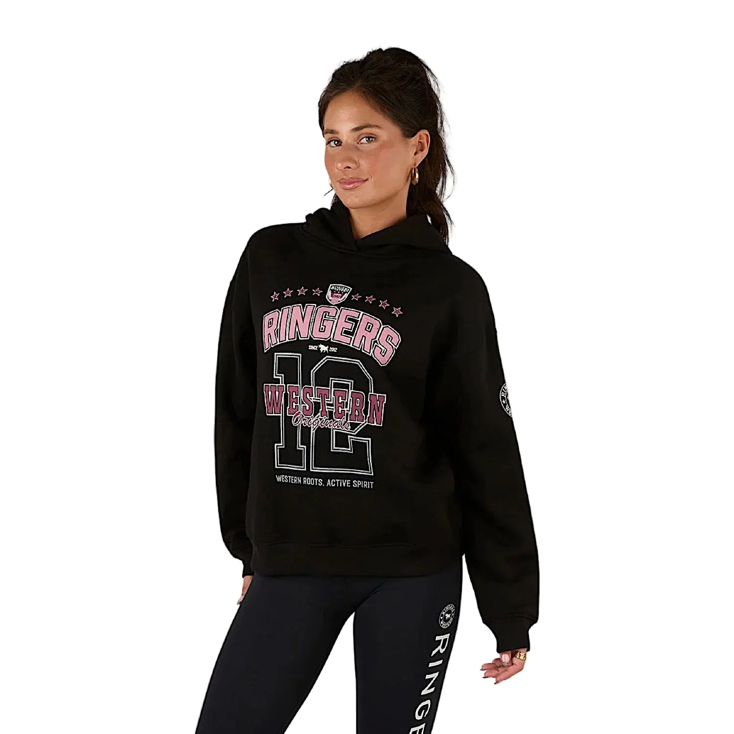 Ringers Western Women's Ace Oversized Hoodie - Black