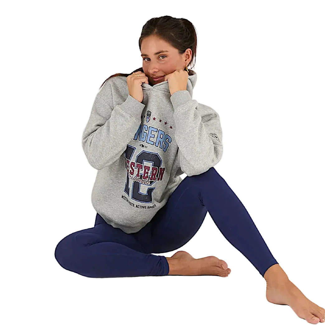 Ringers Western Women's Ace Oversized Hoodie - Grey Marle - Image 3