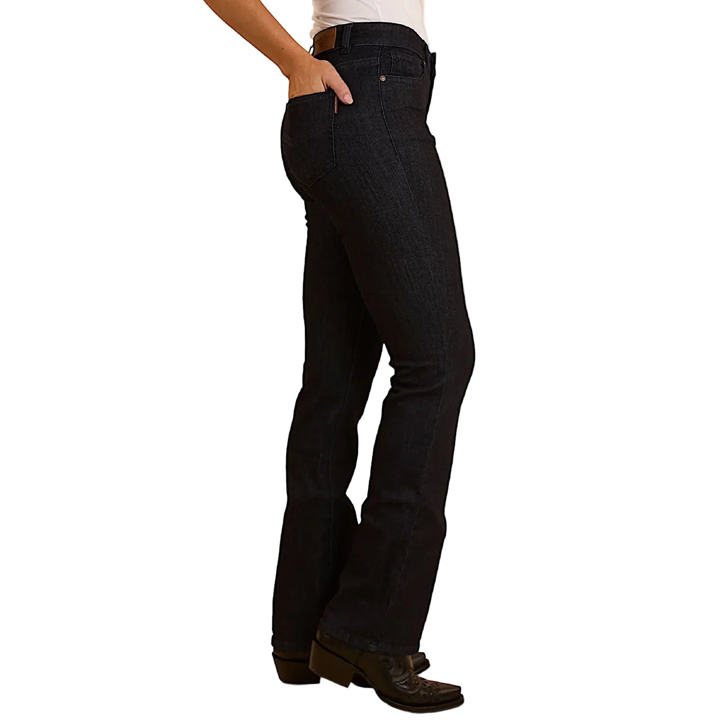Ringers Western Women's Athena Bootleg Jeans - Raw Denim - Image 4