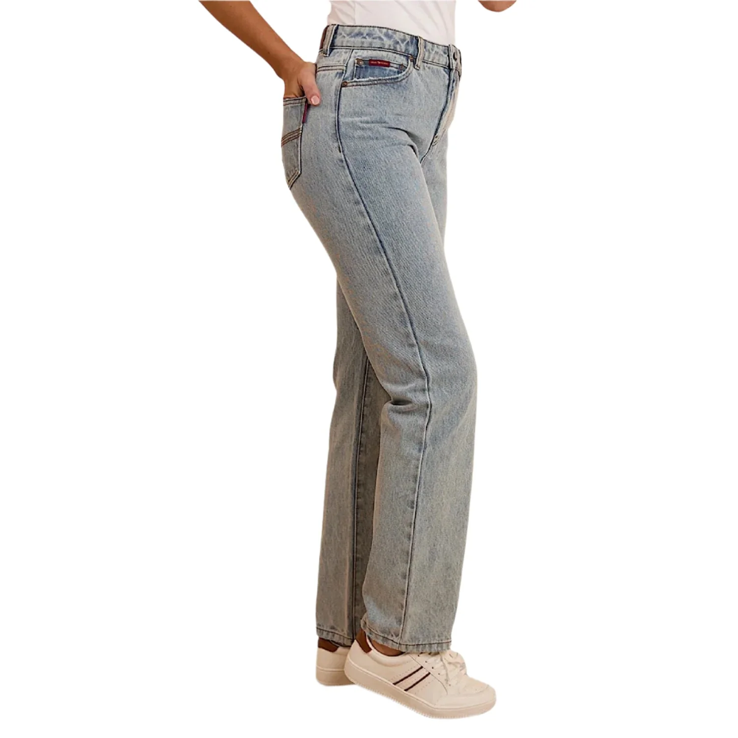 Ringers Western Women's Autumn Straight Leg Jean - Light Blue - Image 4