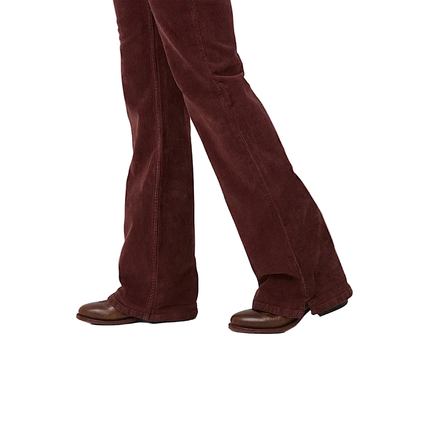 Ringers Western Women's Betsy Corduroy High Rise Bootleg Jean - Cabernet - Image 4