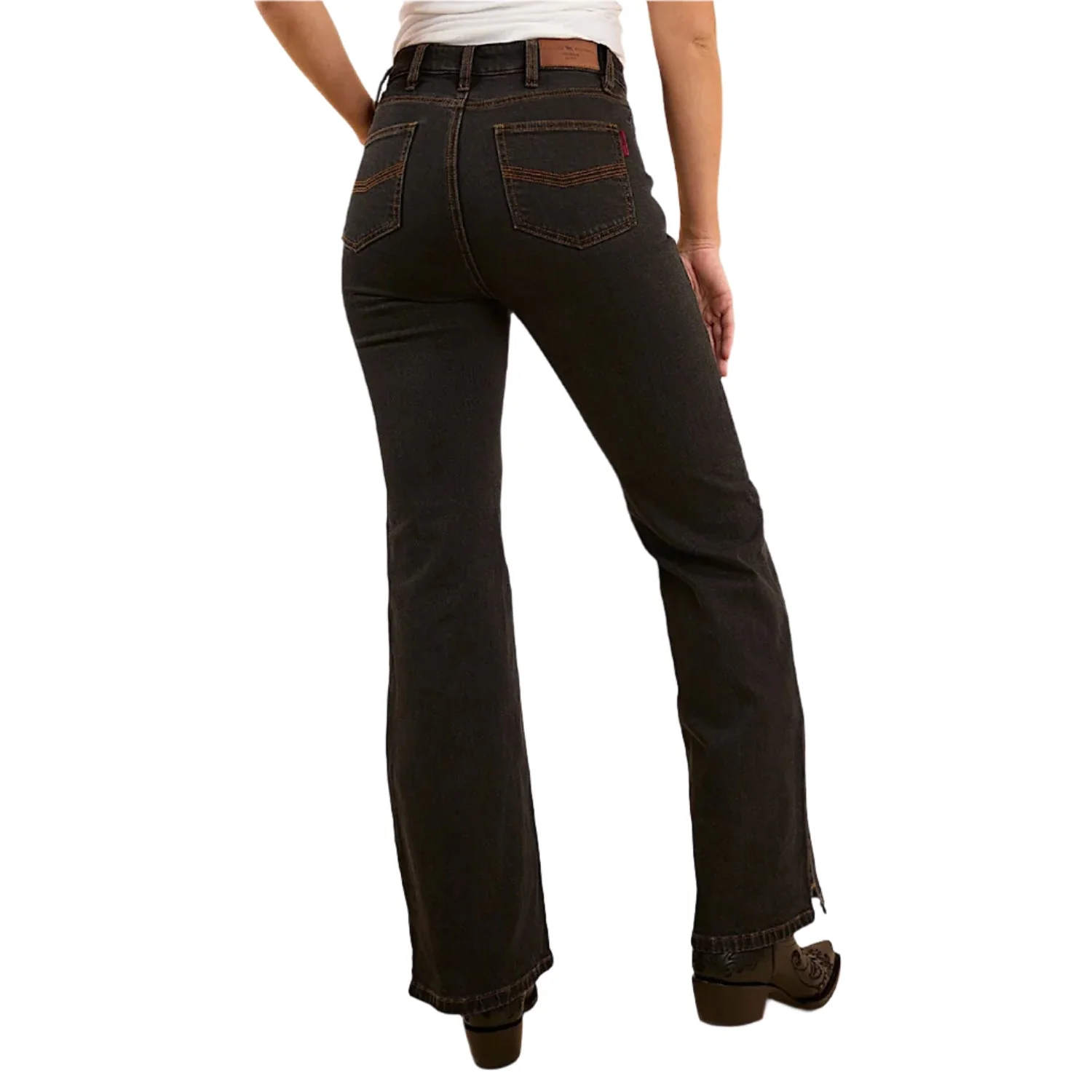 Ringers Western Women's Betsy High Rise Bootleg Jean - Black - Image 3