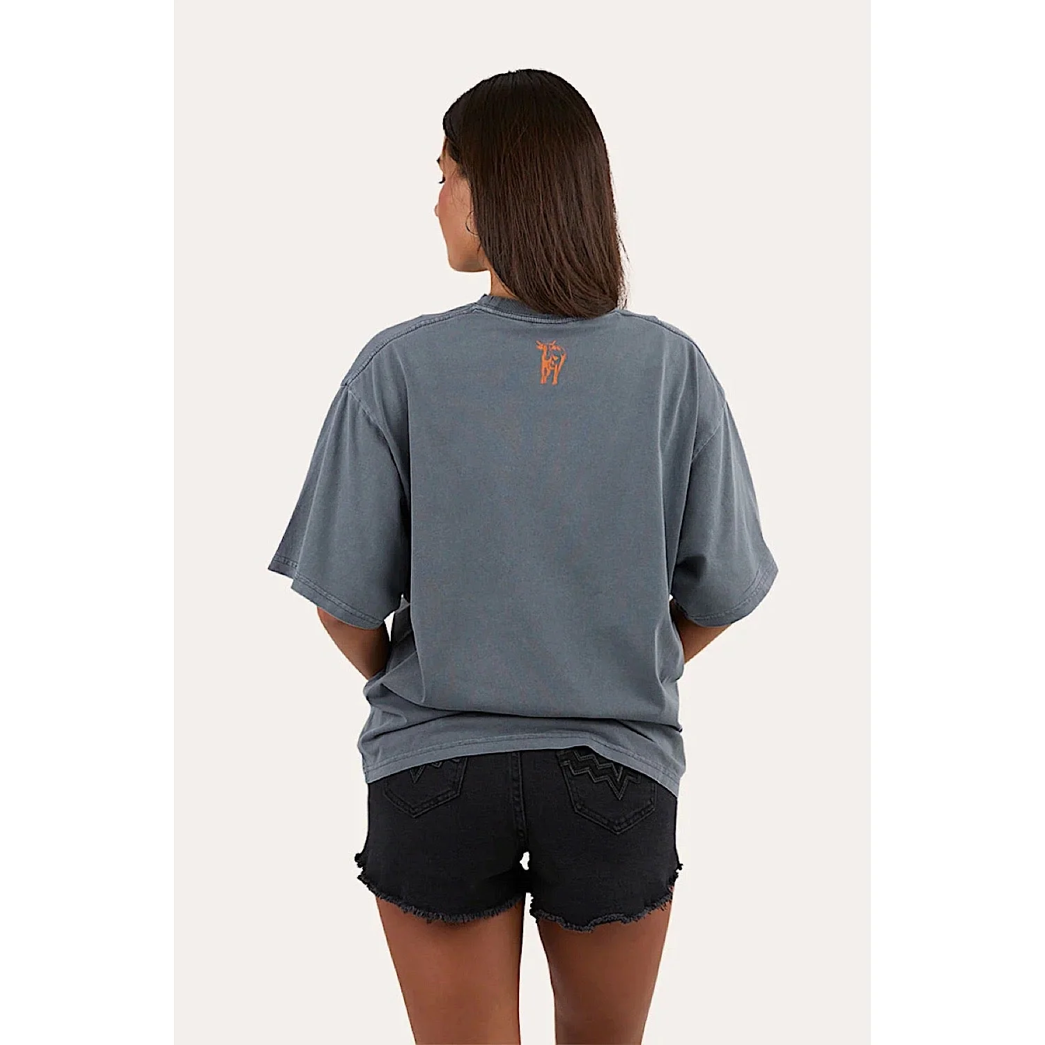 Ringers Western Women's Born In The West Oversized T-Shirt - Washed Black - Image 3